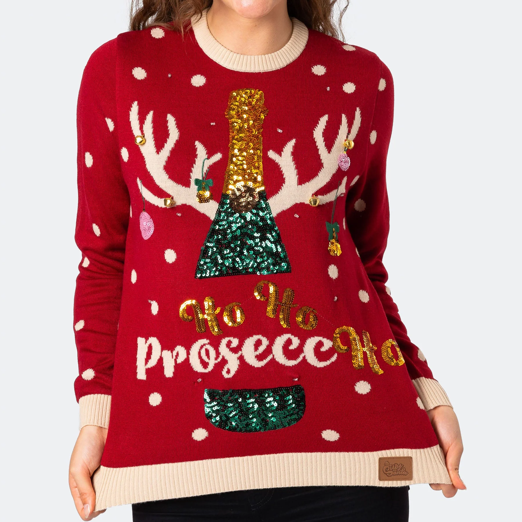 Prosecco Weihnachtspullover Damen - Image 6
