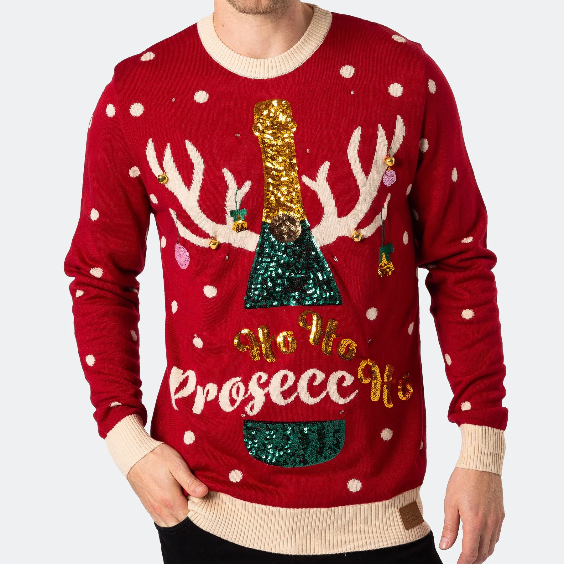 Prosecco Weihnachtspullover Herren - Image 6