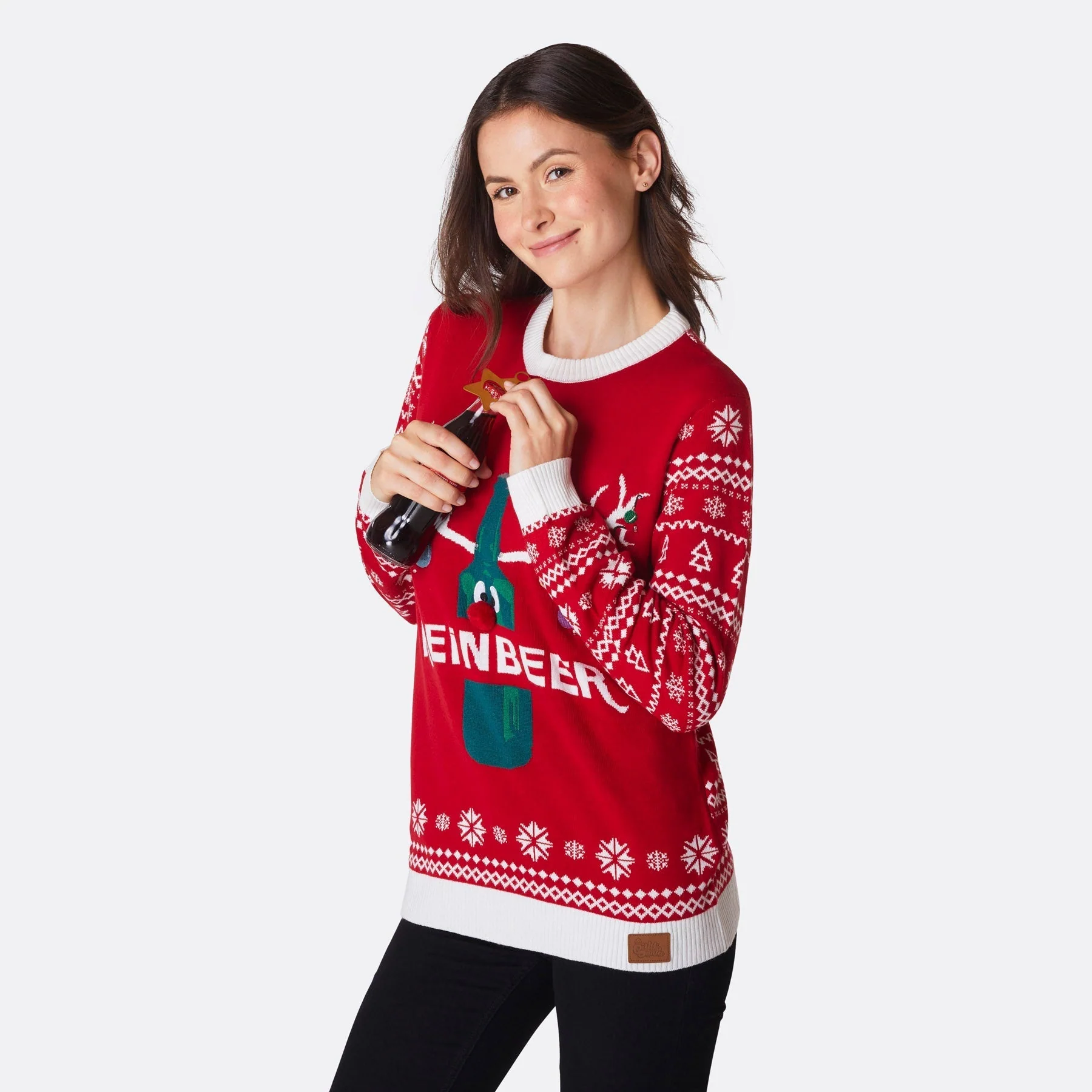 Reinbeer Rot Weihnachtspullover Damen - Image 2