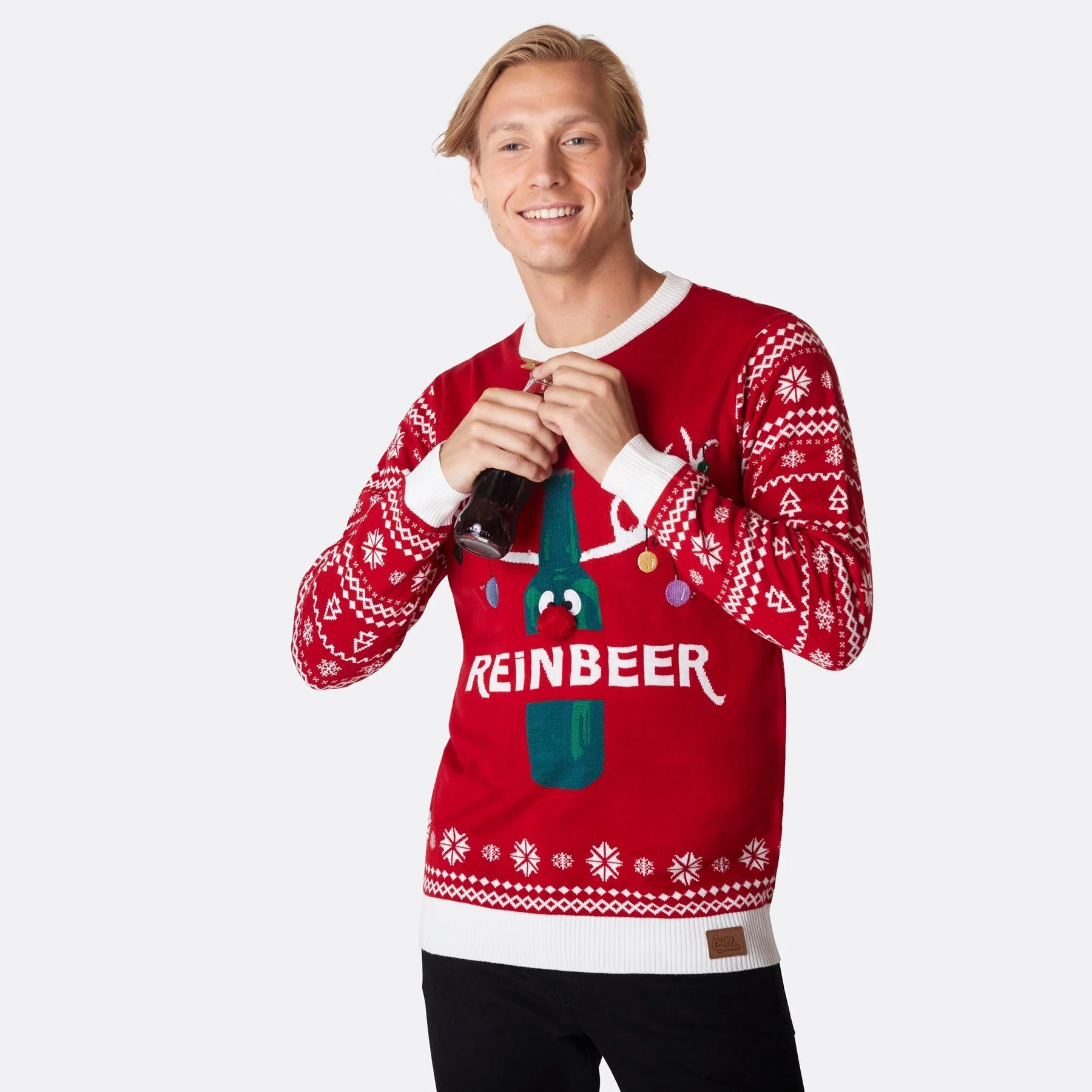 Reinbeer Rot Weihnachtspullover Herren - Image 2