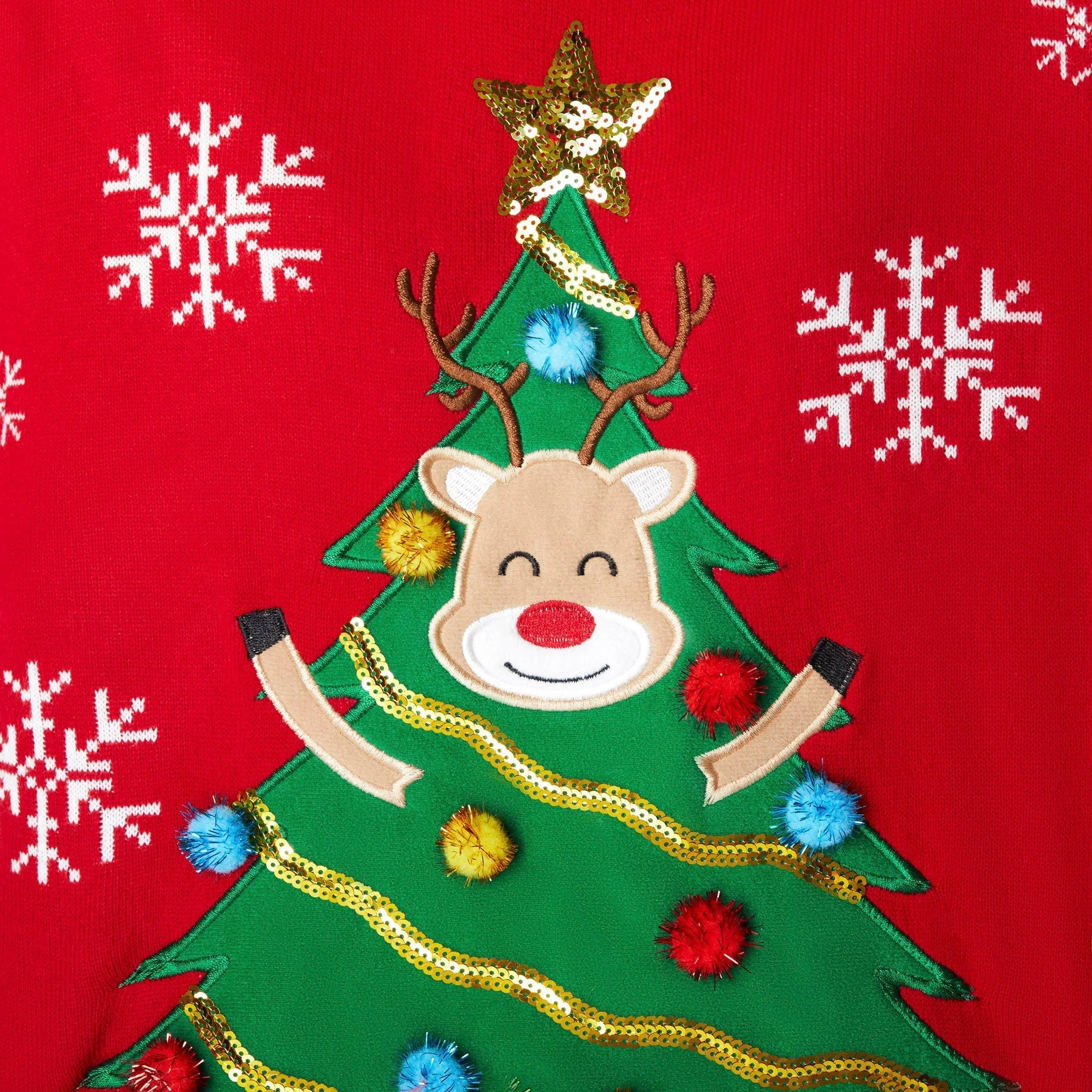 Rentier Christbaum Weihnachtspullover Herren - Image 4