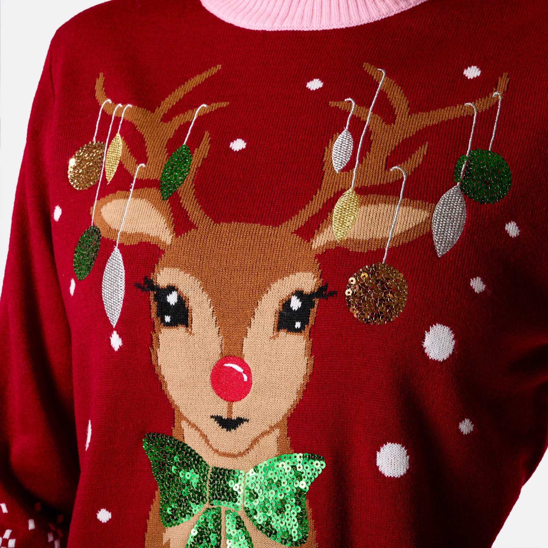 Rentier Weihnachtspullover Damen - Image 3