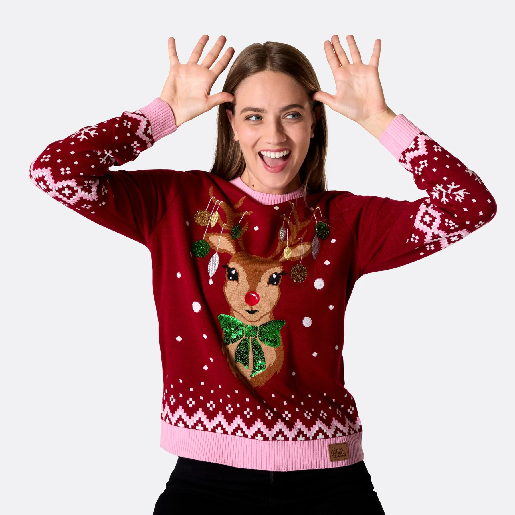 Rentier Weihnachtspullover Damen - Image 4