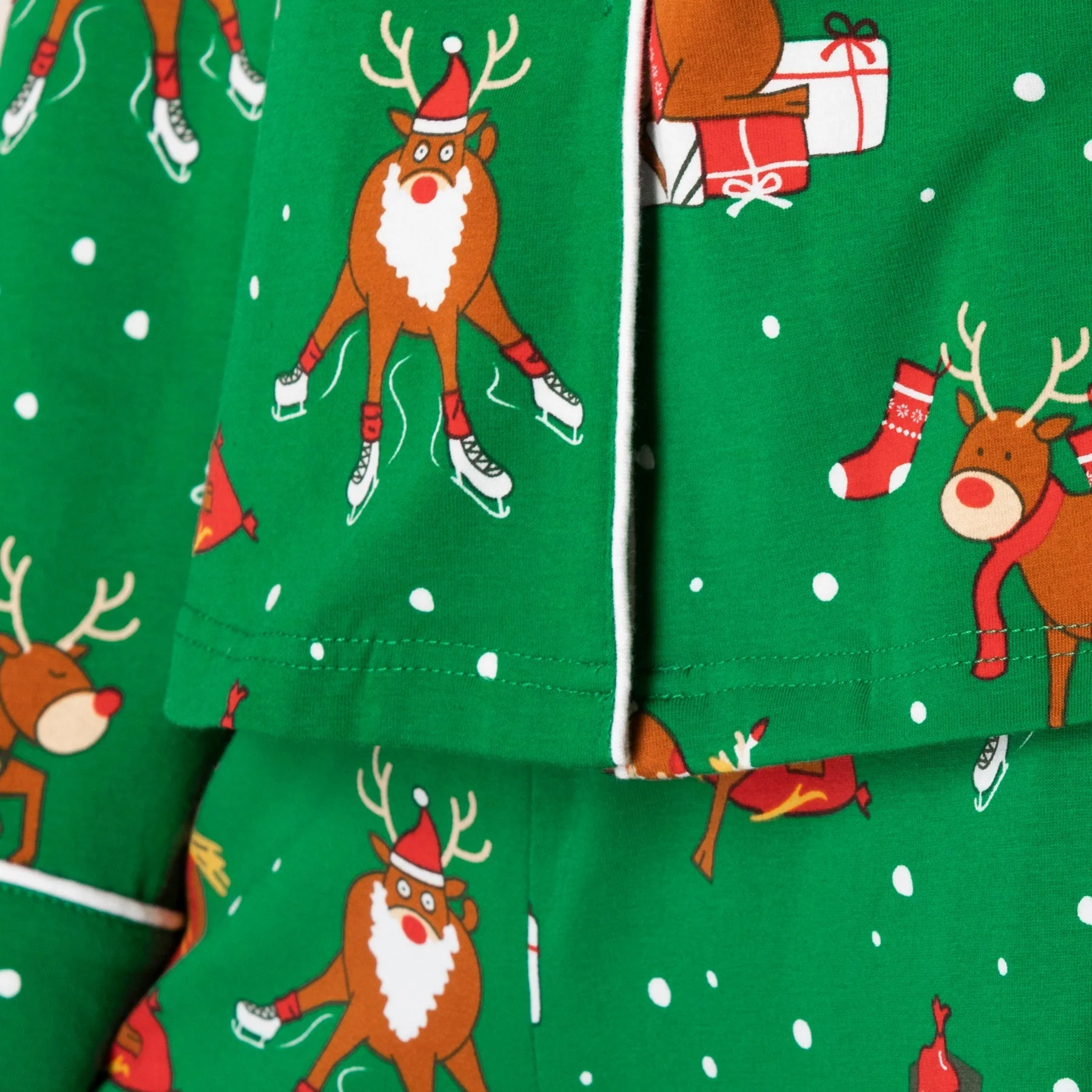 Rentier Weihnachtspyjama mit Kragen Kinder - Image 4