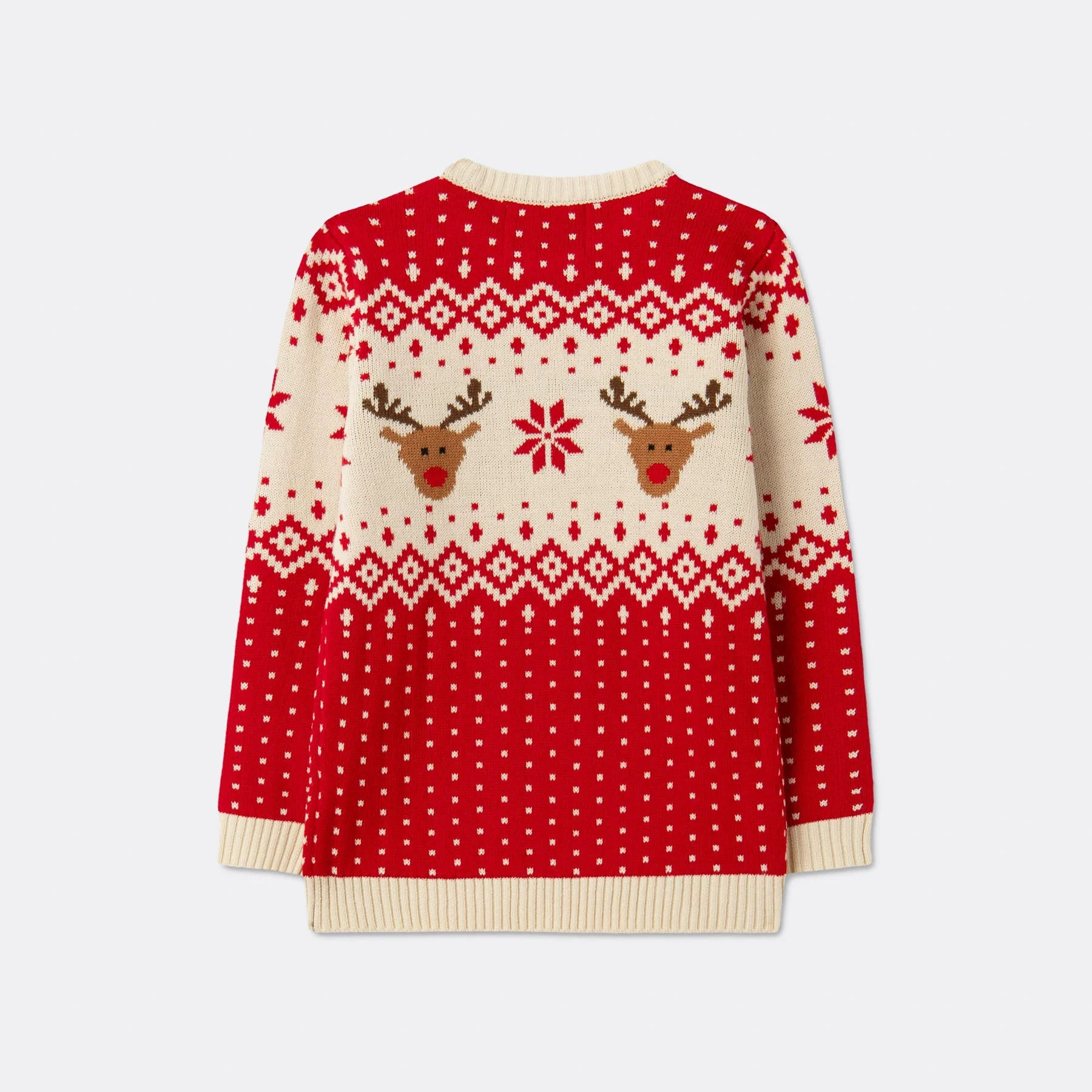 Roter Retro Rentier Weihnachtspullover Kinder - Image 4