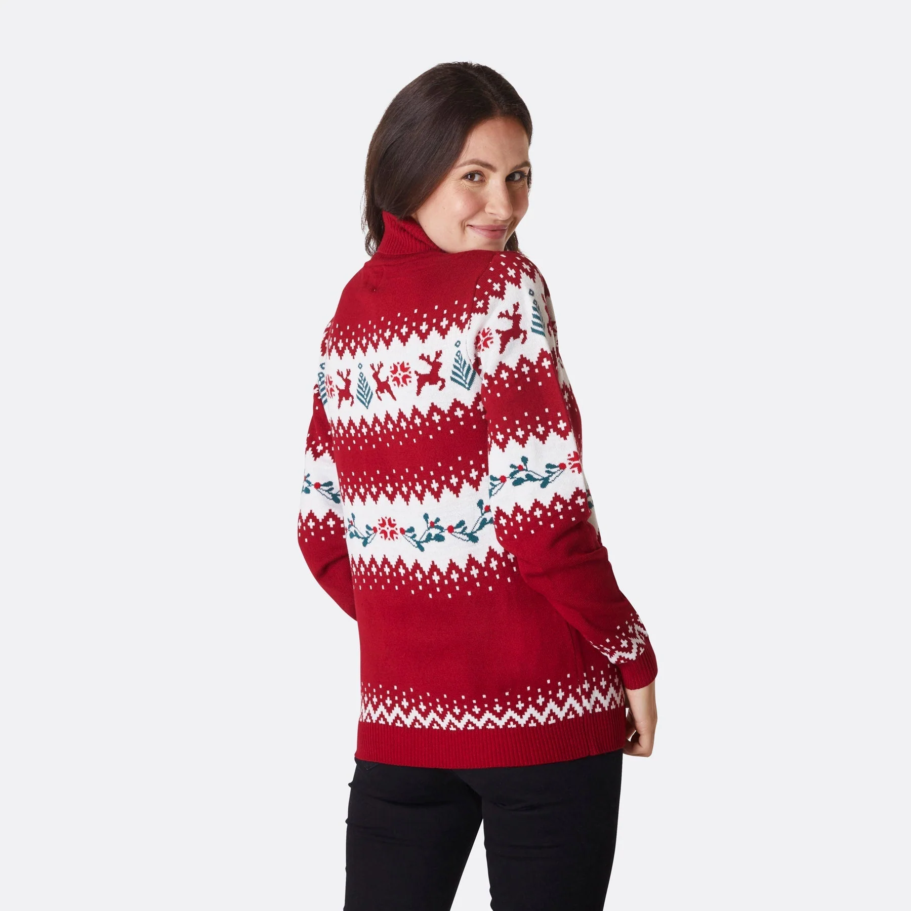 Rollkragen Weihnachtspullover Damen - Image 3