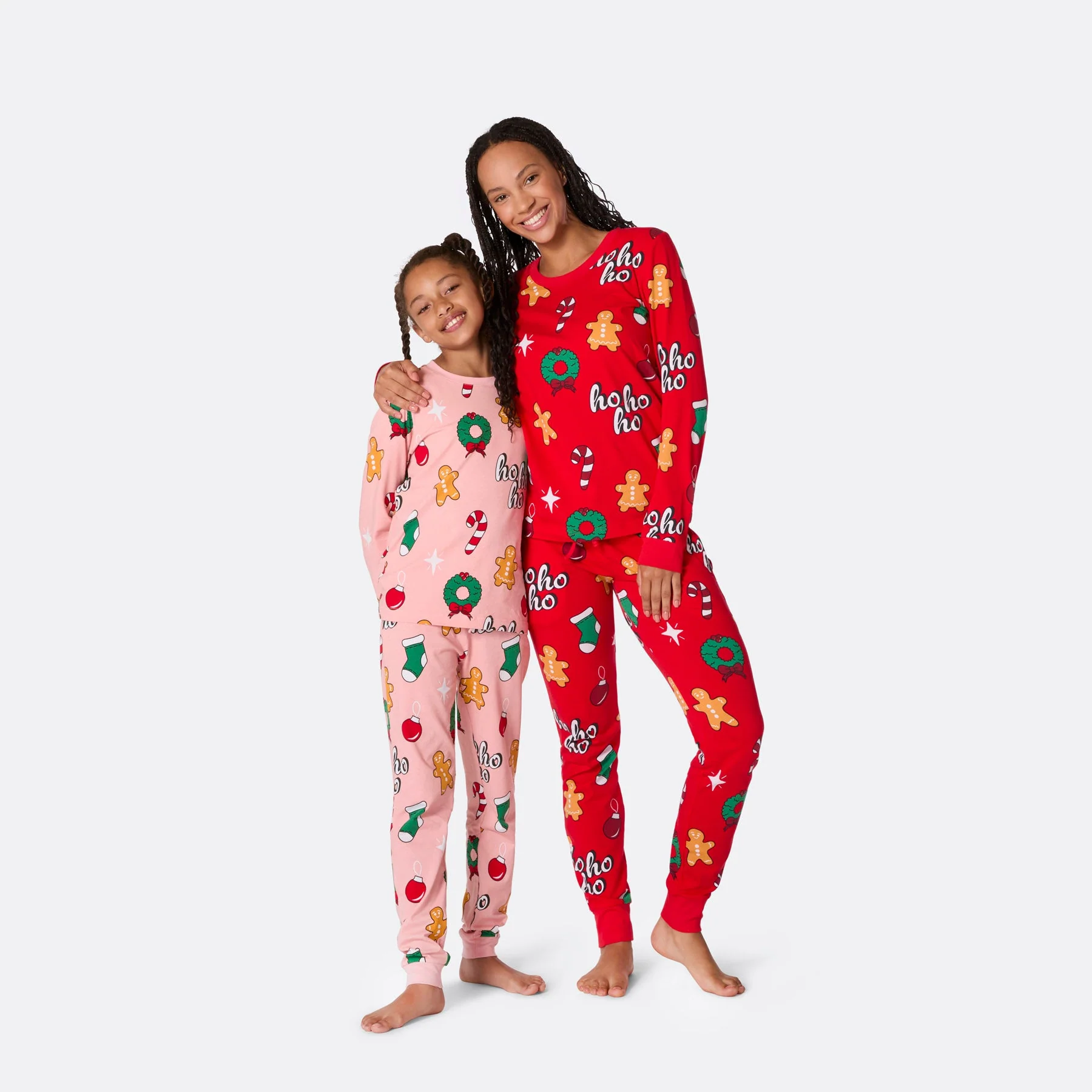 Rosa Hohoho Weihnachtspyjama Kinder - Image 8