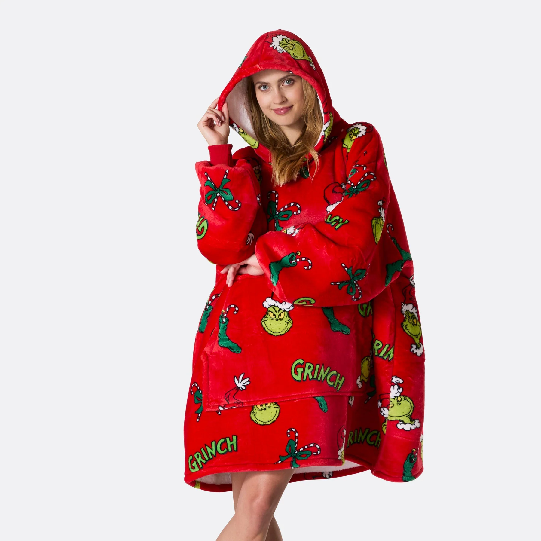 Roter Der Grinch HappyHoodie - Image 3