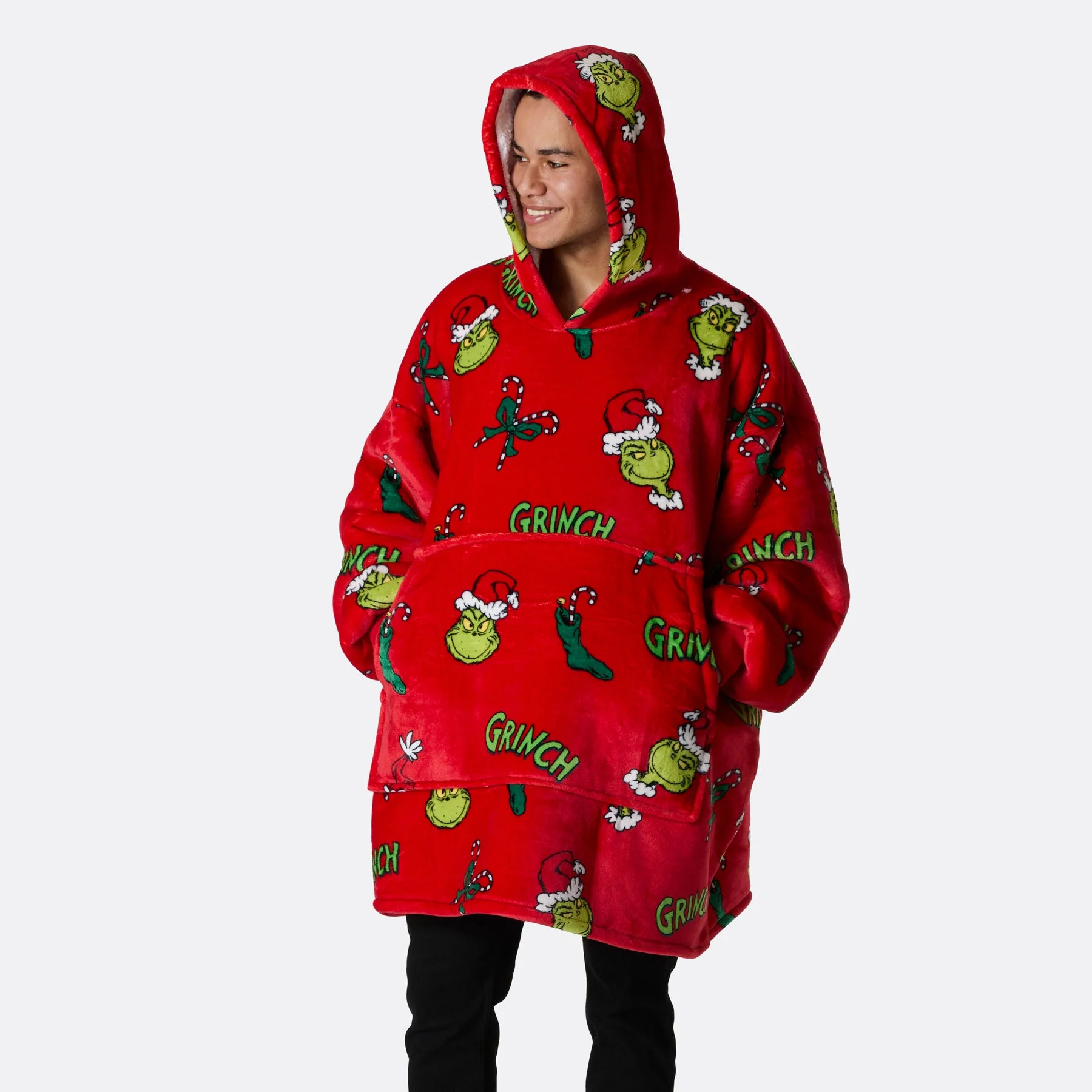 Roter Der Grinch HappyHoodie - Image 4