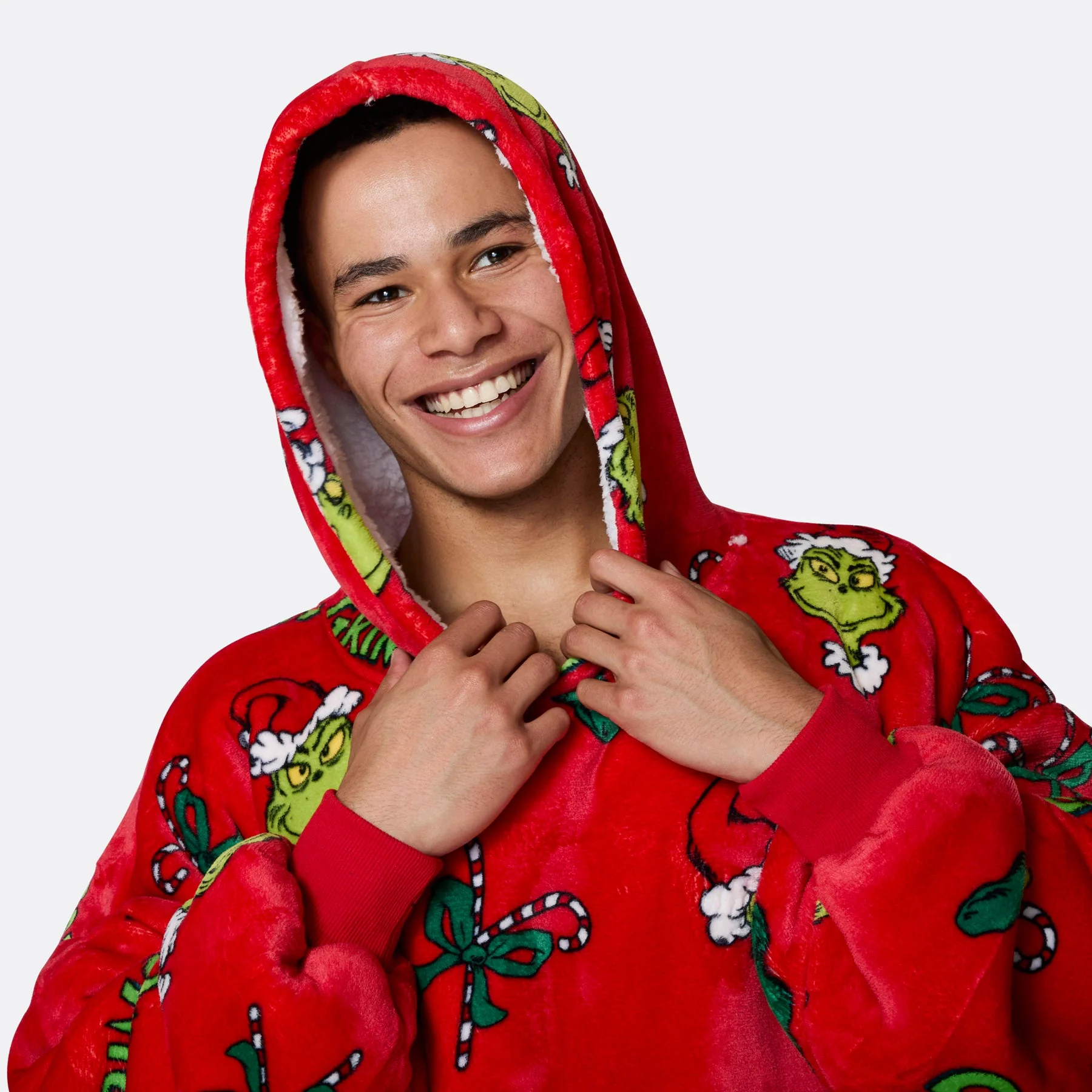 Roter Der Grinch HappyHoodie - Image 6