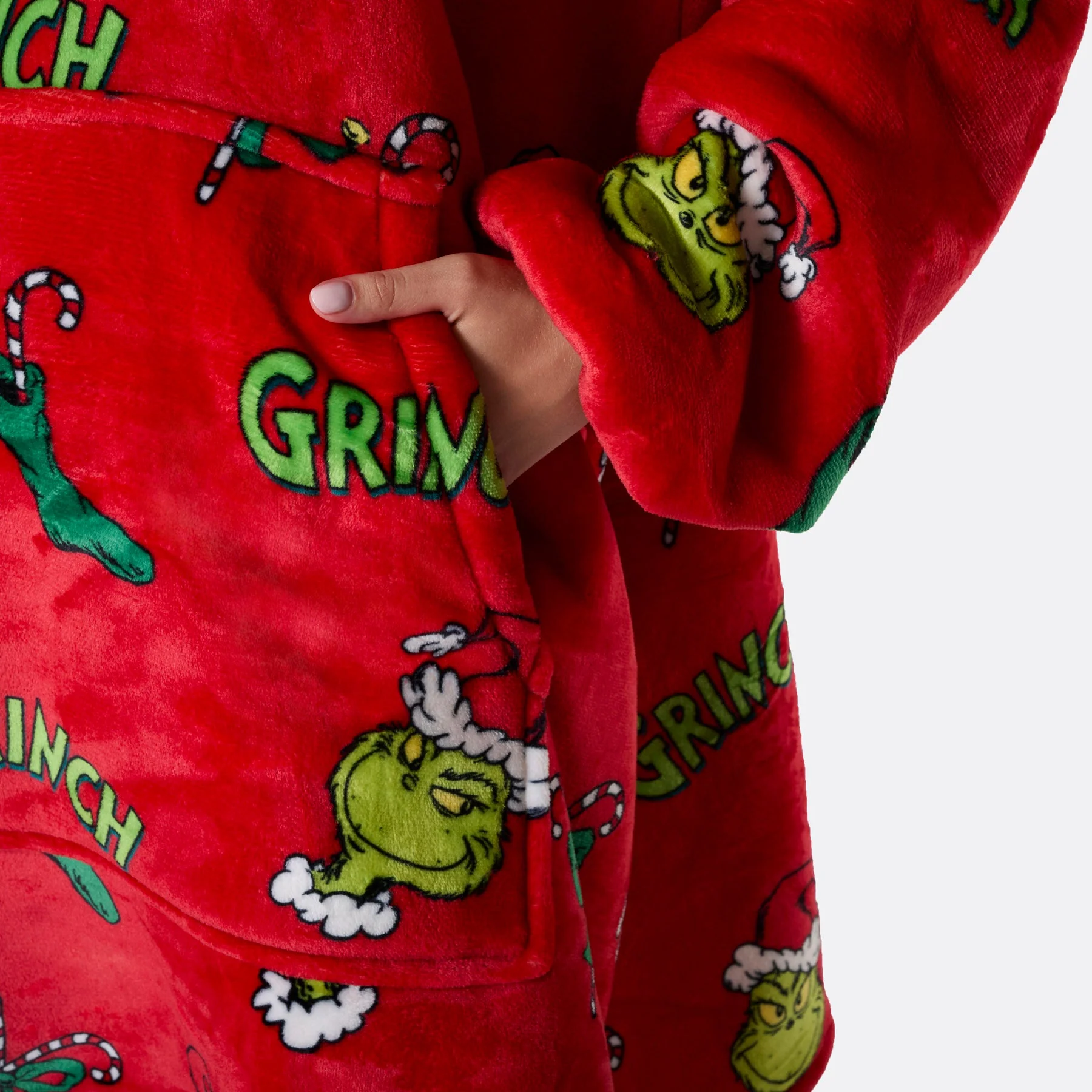 Roter Der Grinch HappyHoodie - Image 9