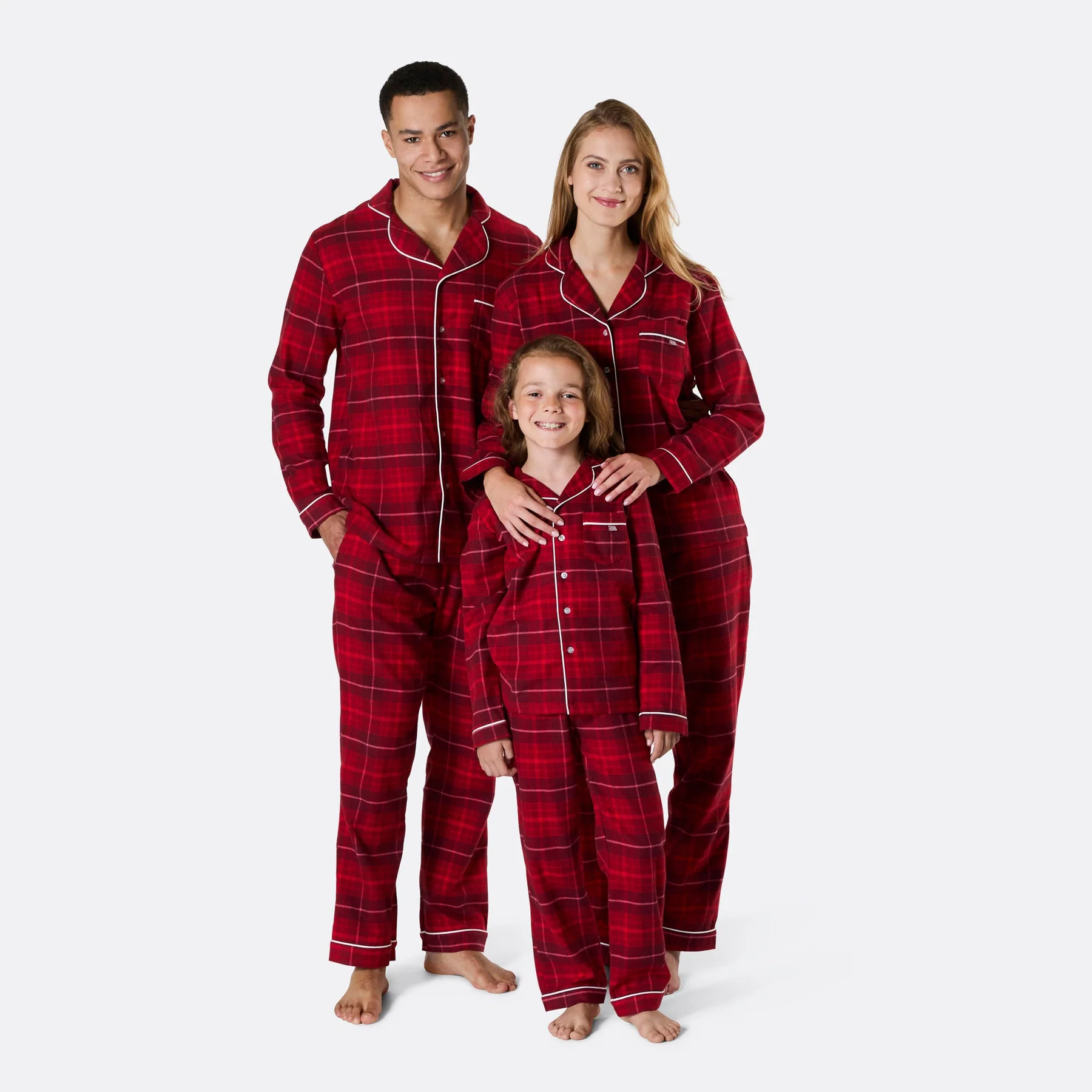 Roter Flanell Weihnachtspyjama Damen - Image 2