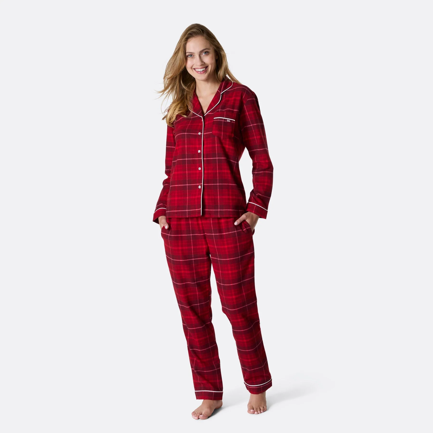 Roter Flanell Weihnachtspyjama Familie - Image 3