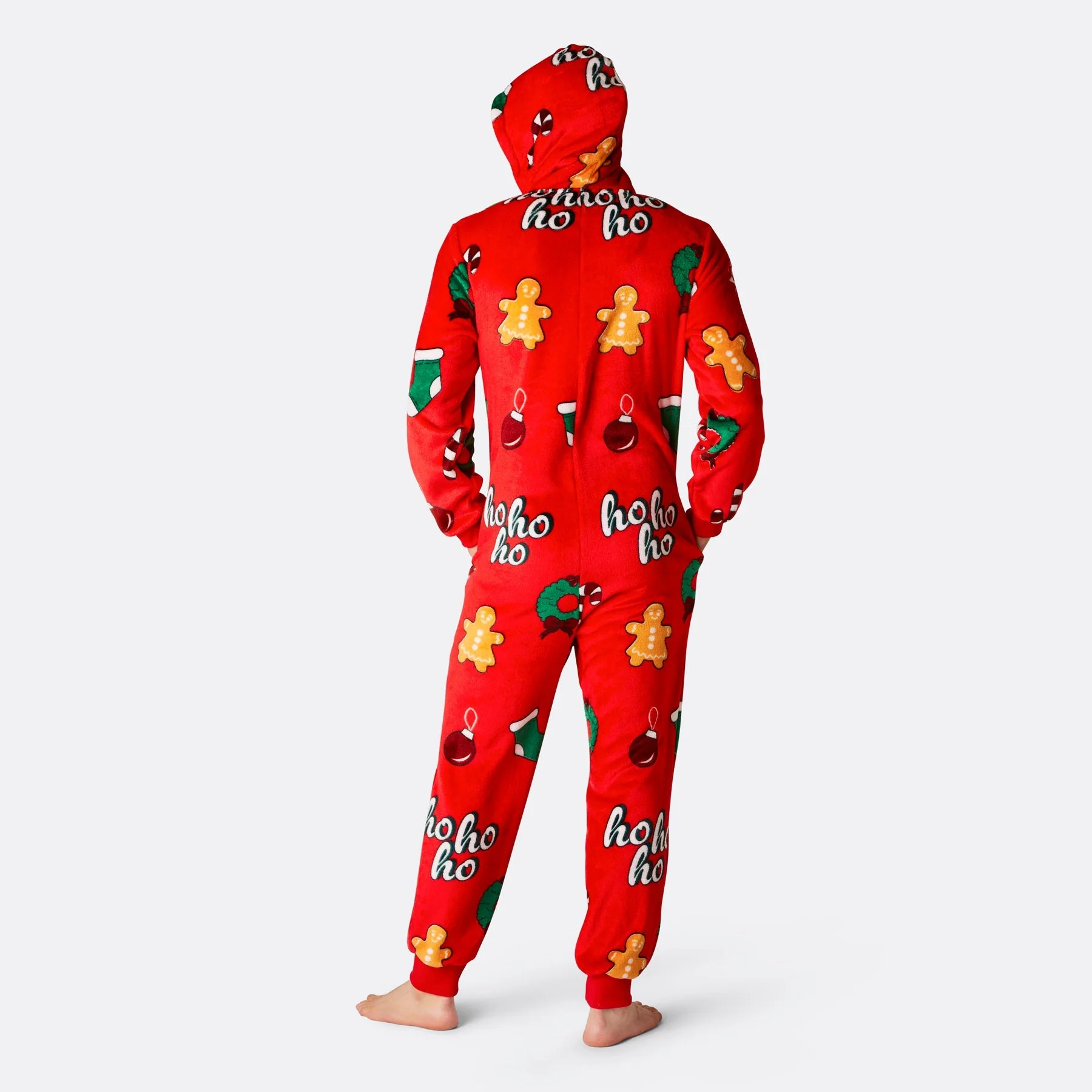 Roter Hohoho Onesie Herren - Image 3
