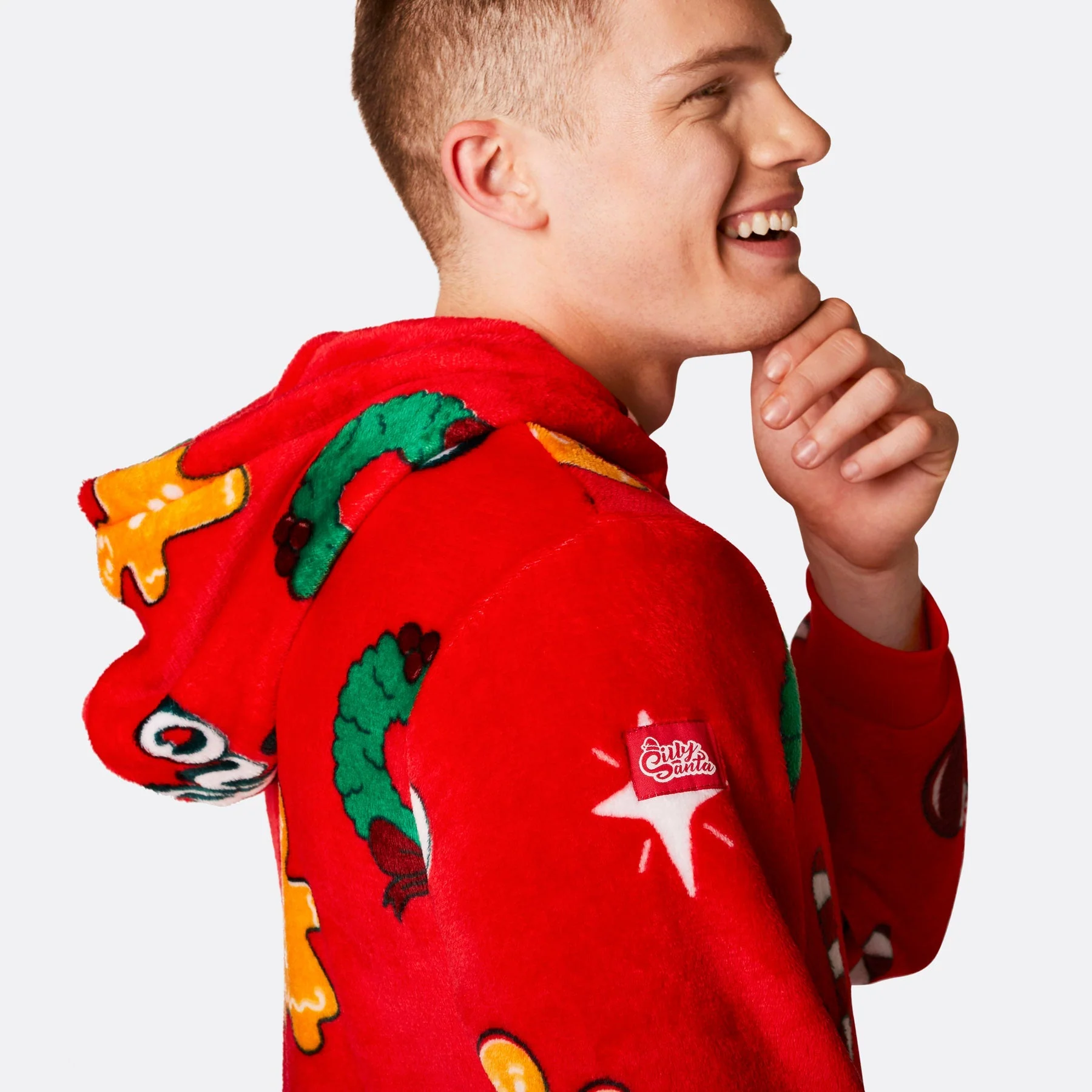 Roter Hohoho Onesie Herren - Image 4