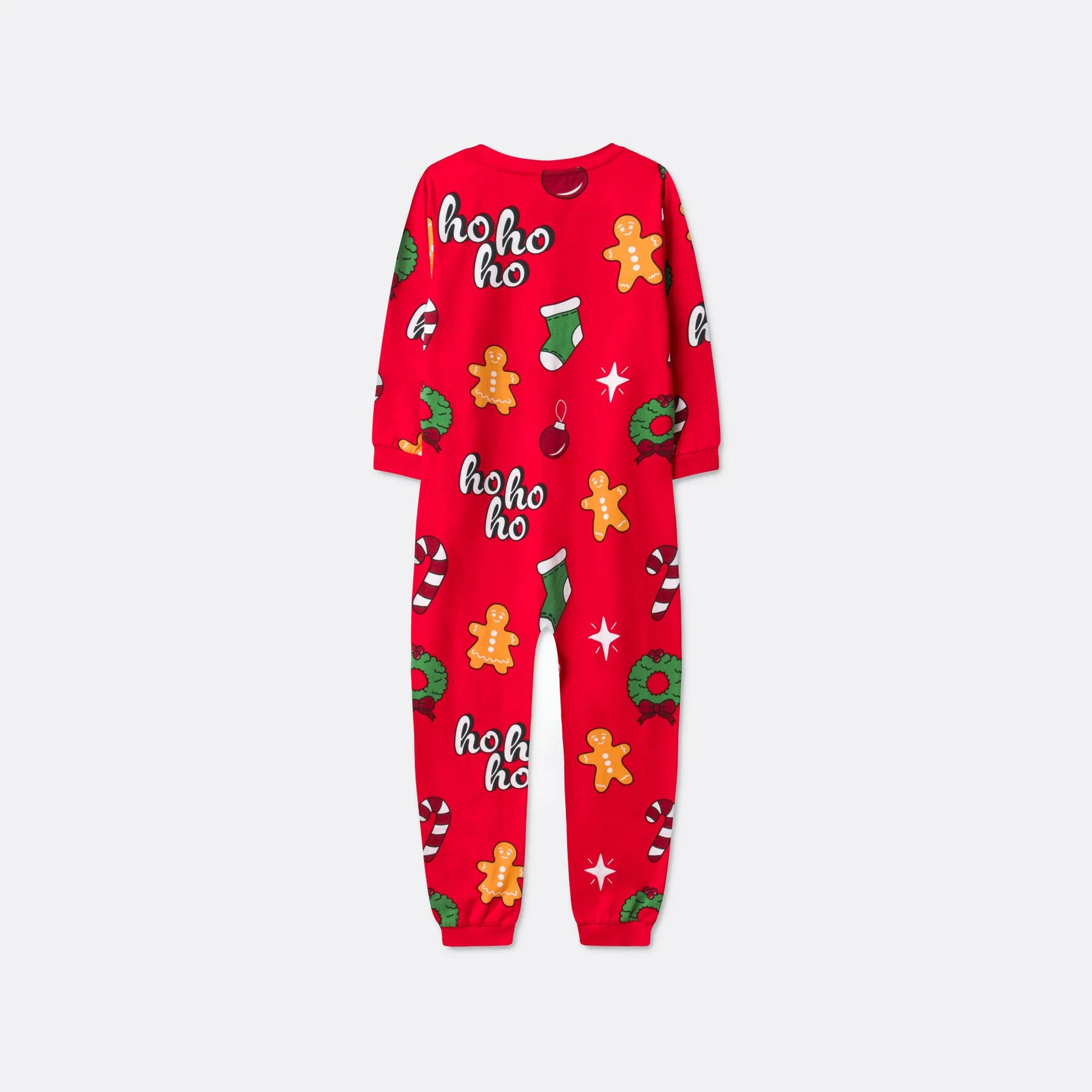 Roter Hohoho Overall Weihnachtspyjama Kinder - Image 4
