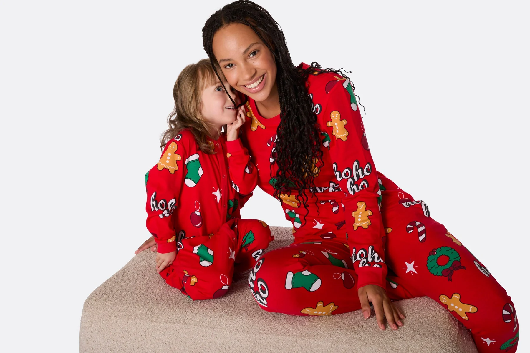 Roter Hohoho Overall Weihnachtspyjama Kinder - Image 8