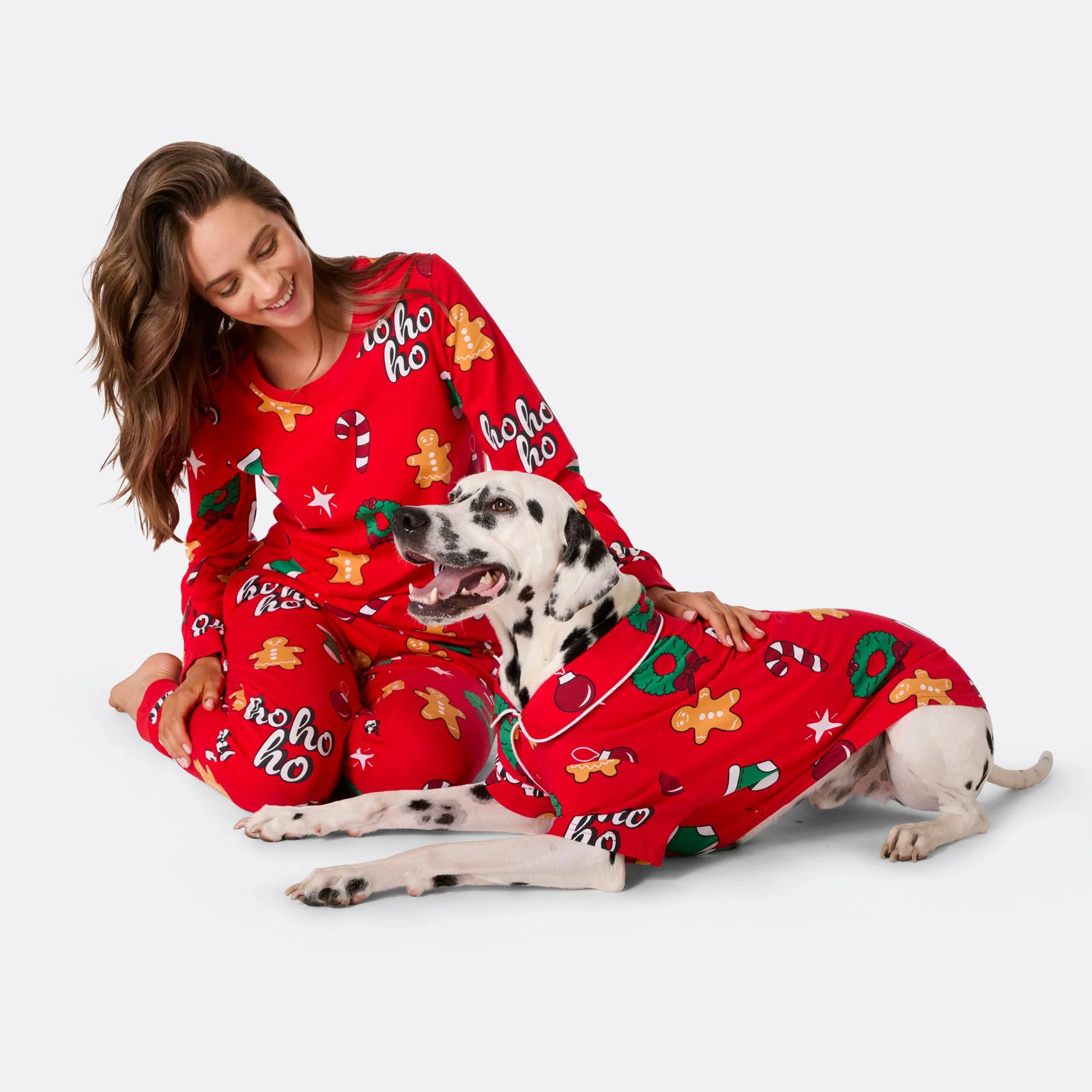 Roter Hohoho Weihnachtspyjama für Hunde - Image 2