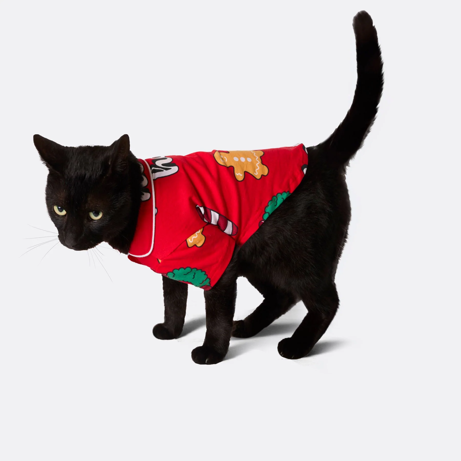 Roter Hohoho Weihnachtspyjama für Katzen - Image 2