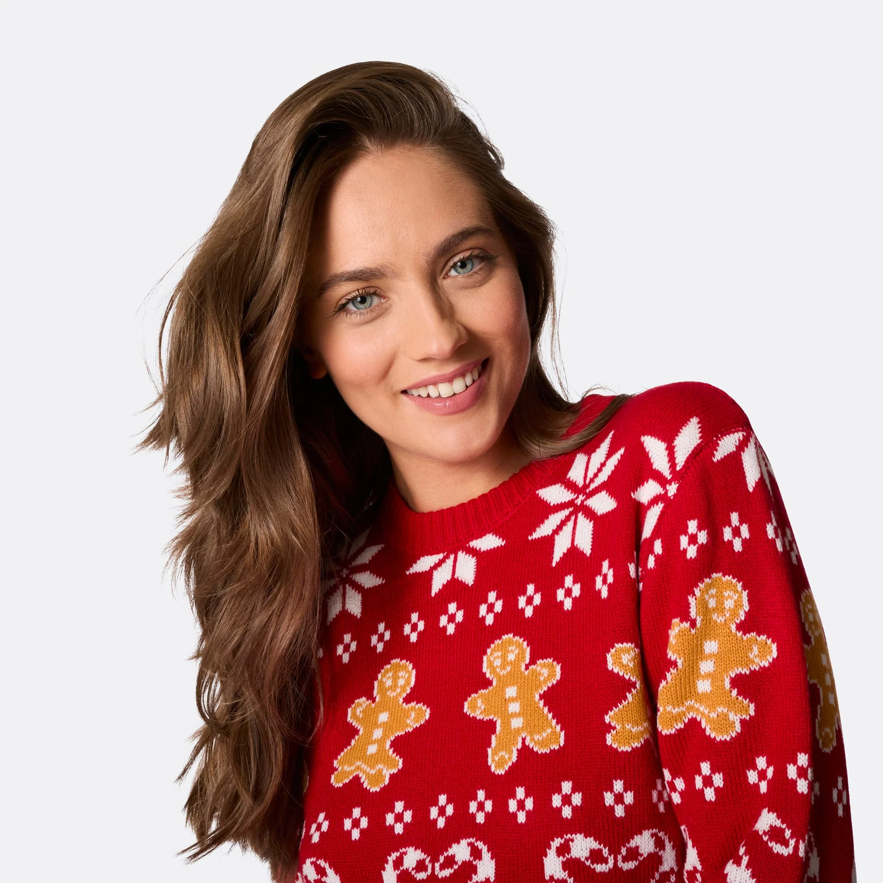 Roter Klassischer Weihnachtspullover Damen - Image 6