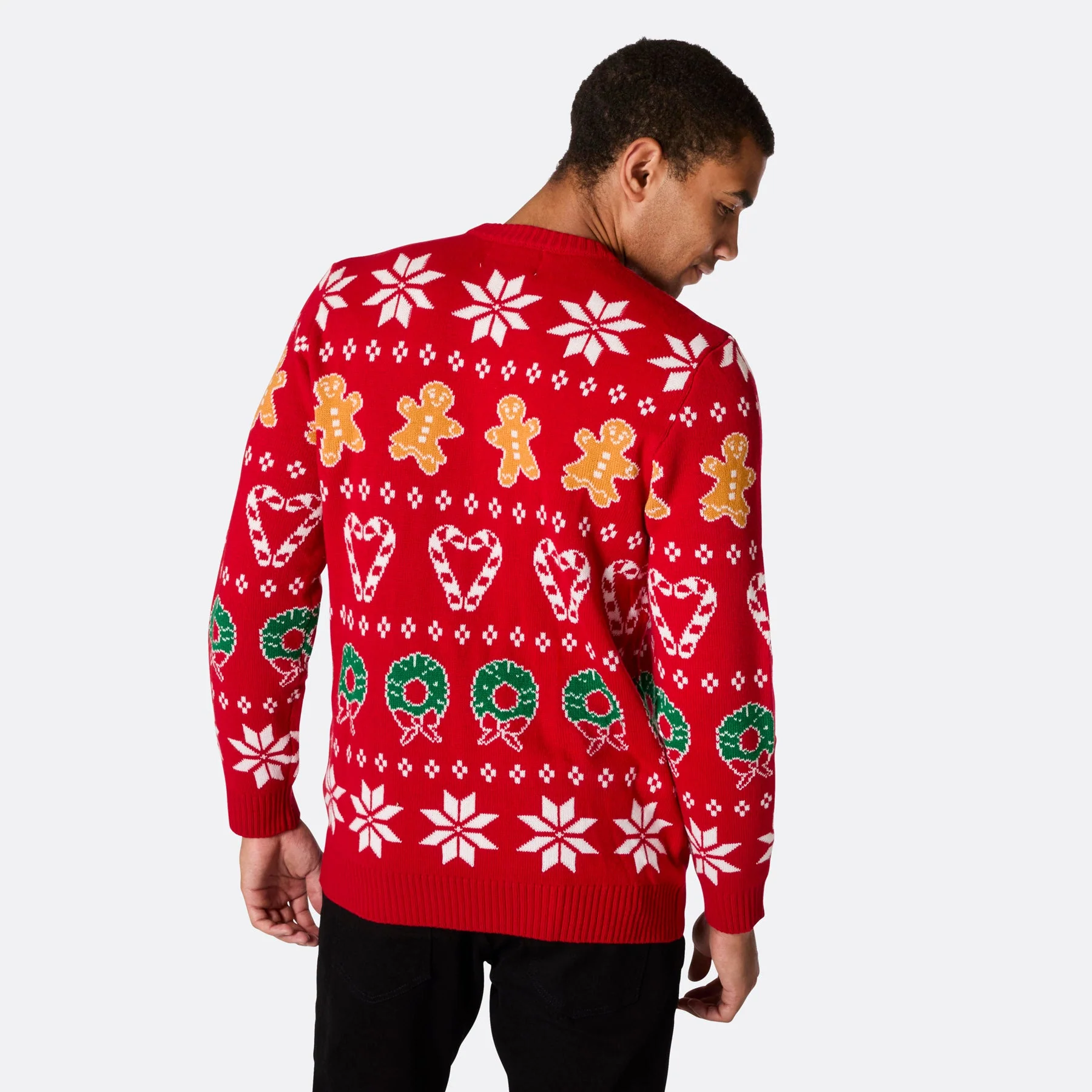 Roter Klassischer Weihnachtspullover Herren - Image 3