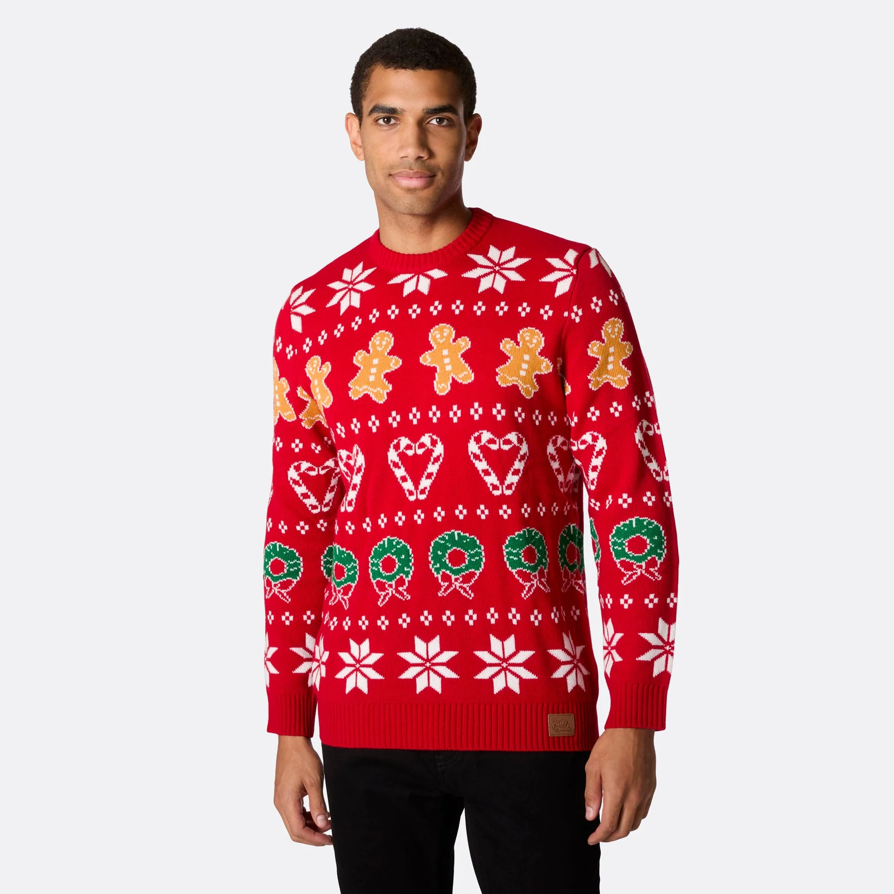 Roter Klassischer Weihnachtspullover Herren - Image 4