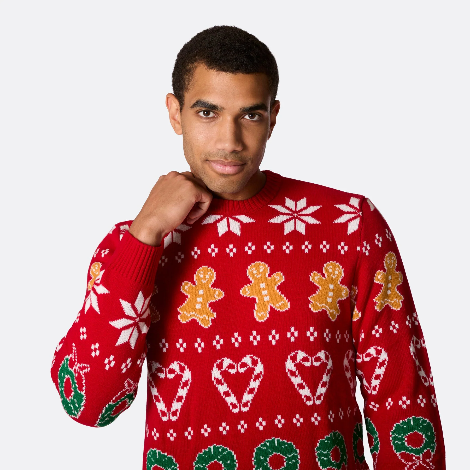 Roter Klassischer Weihnachtspullover Herren - Image 5