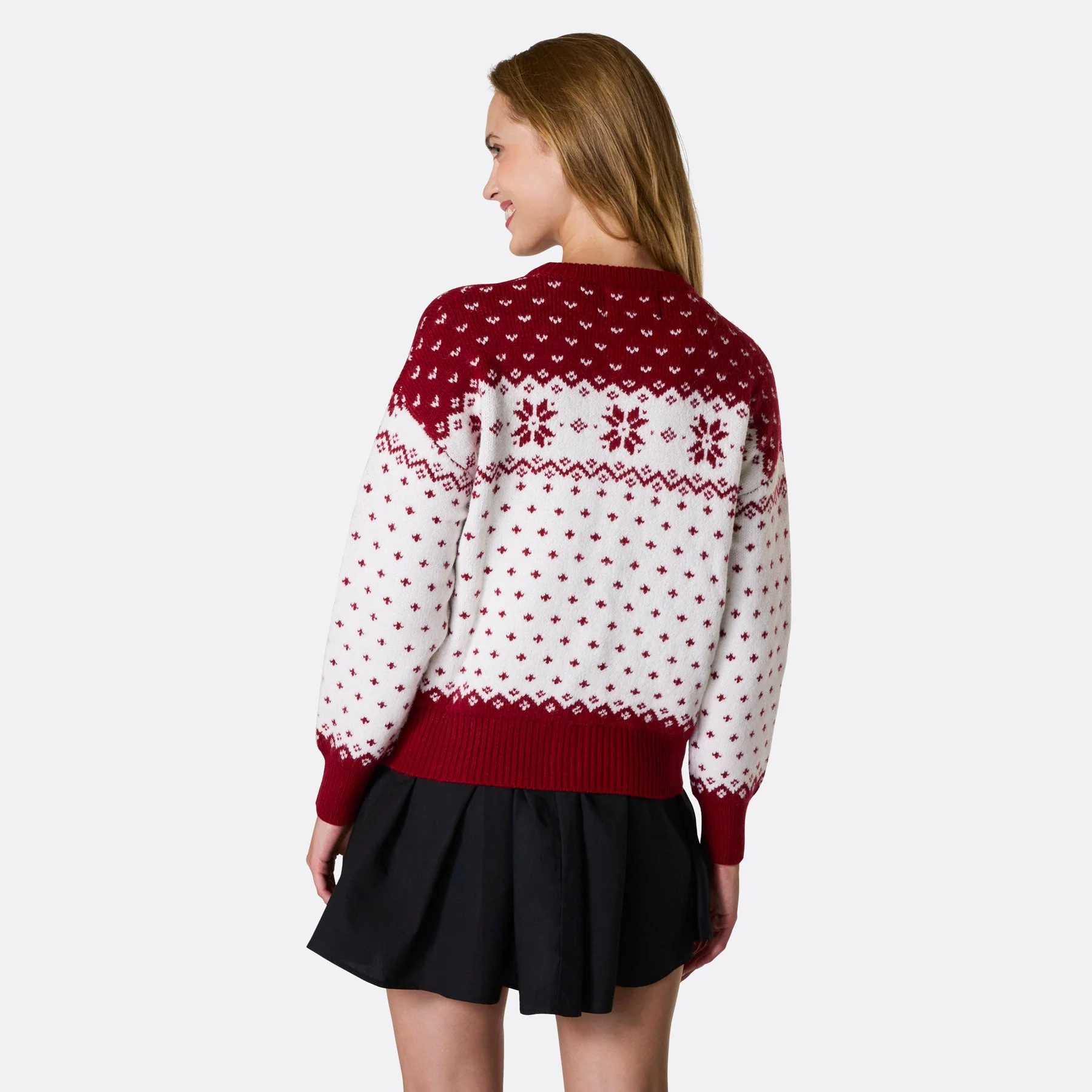 Roter Weihnachts-Cardigan Damen - Image 4