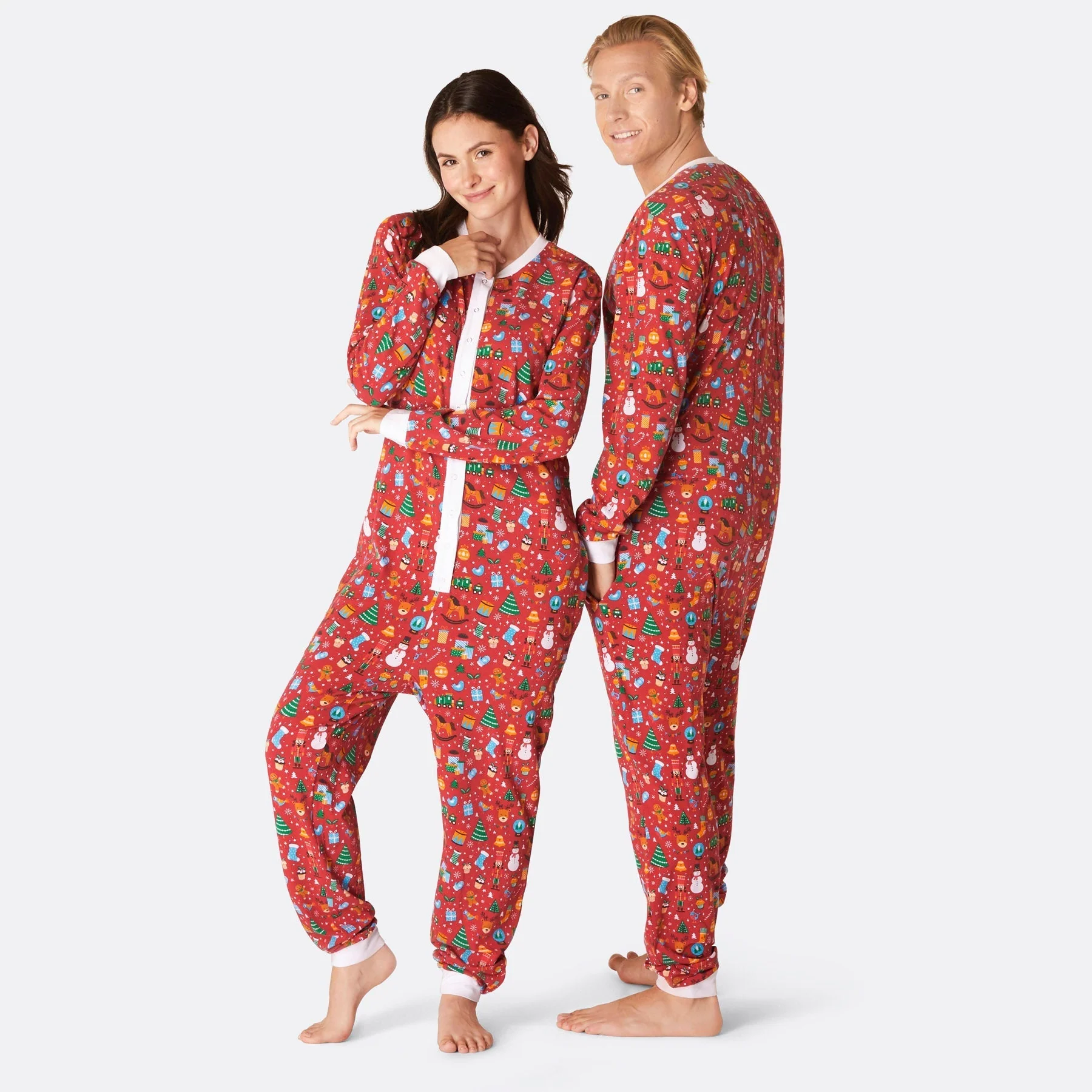 Roter Weihnachtstraum Overall Weihnachtspyjama Herren - Image 2