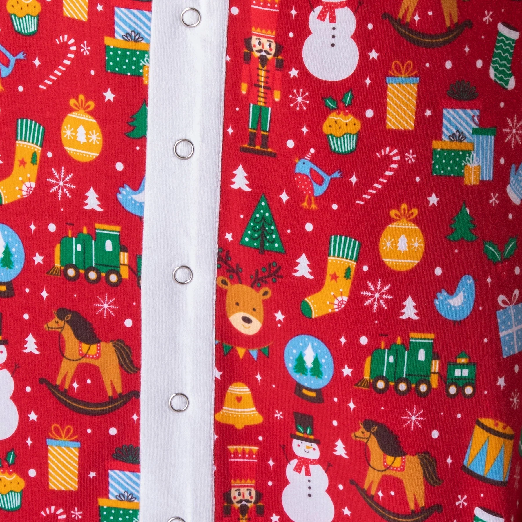 Roter Weihnachtstraum Overall Weihnachtspyjama Kinder - Image 3