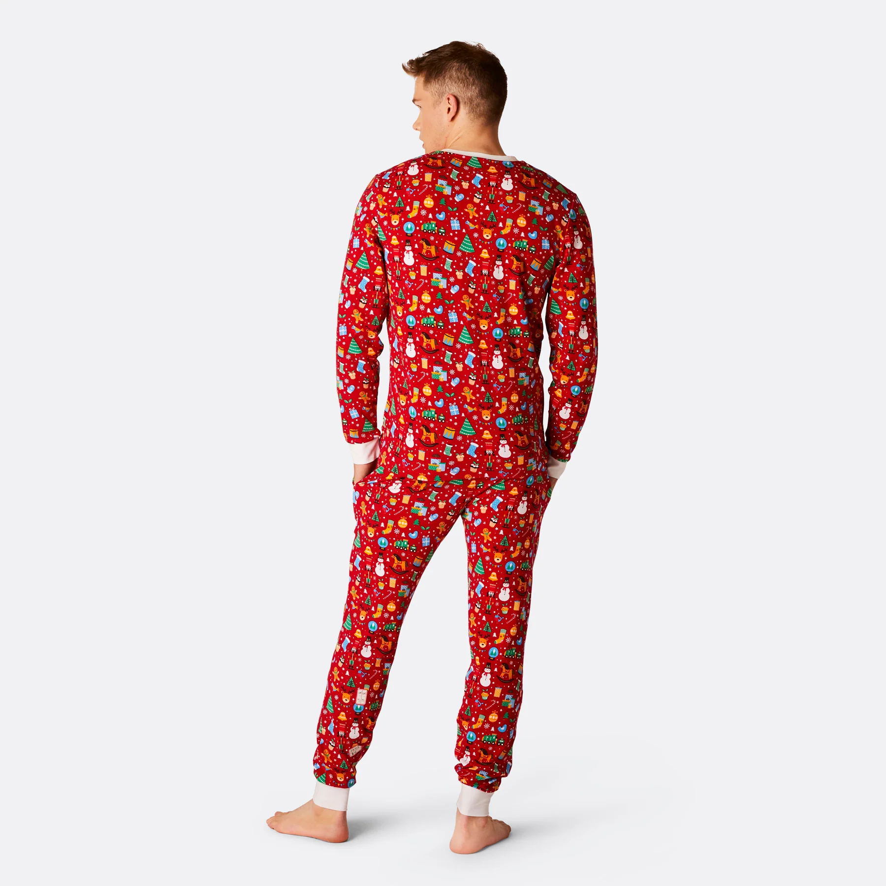 Roter Weihnachtstraum Weihnachtspyjama Herren - Image 3