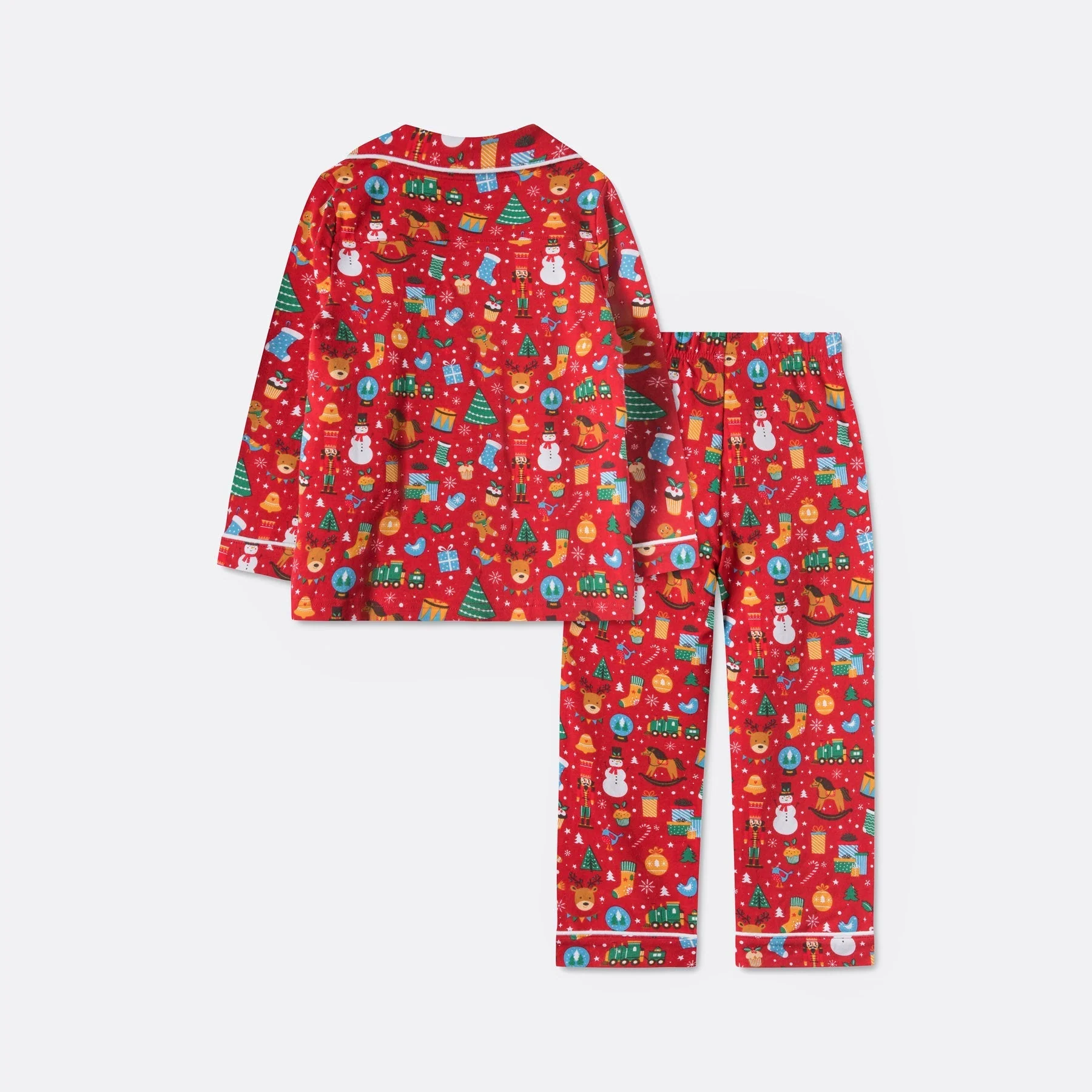 Roter Weihnachtstraum Weihnachtspyjama mit Kragen Kinder - Image 2