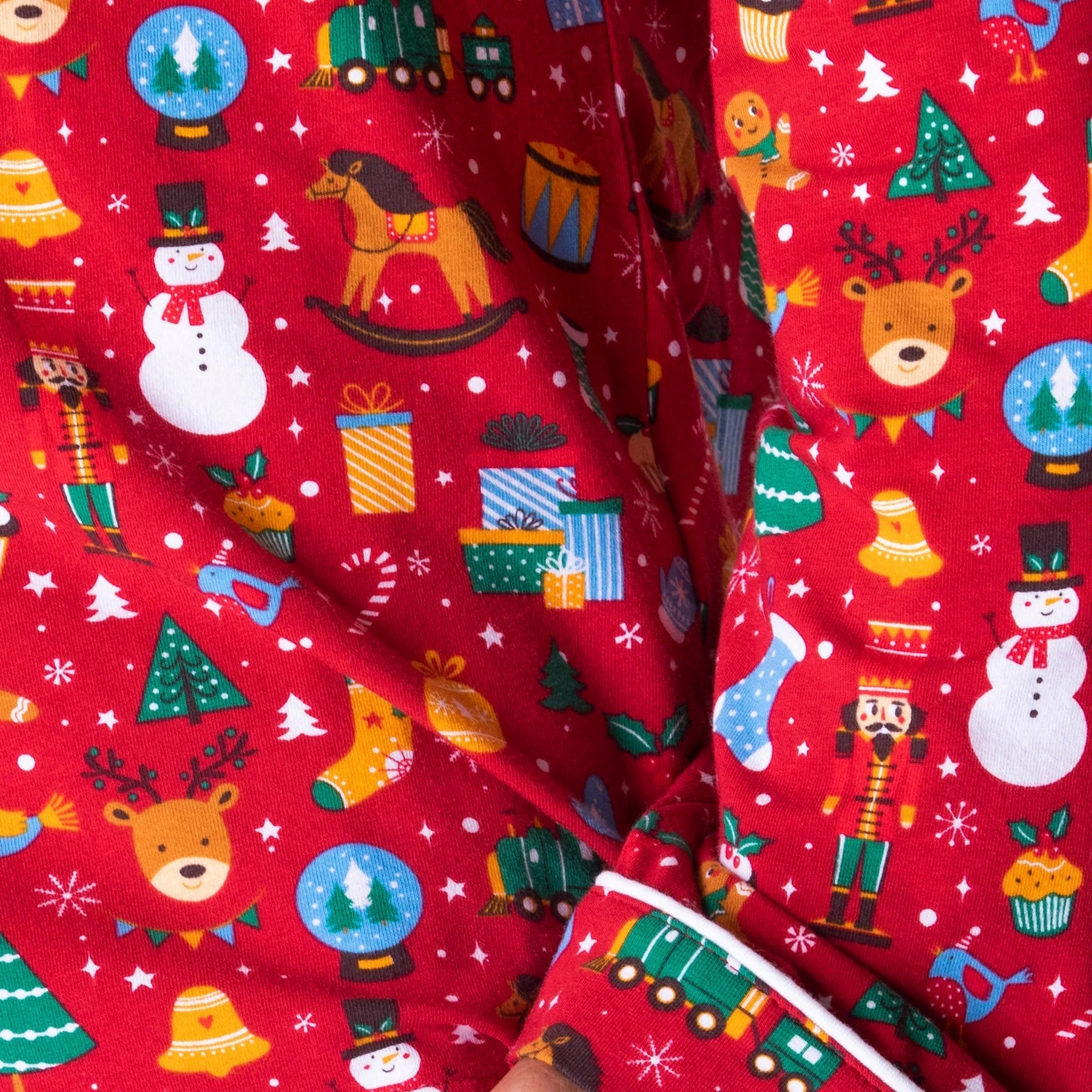 Roter Weihnachtstraum Weihnachtspyjama mit Kragen Kinder - Image 4