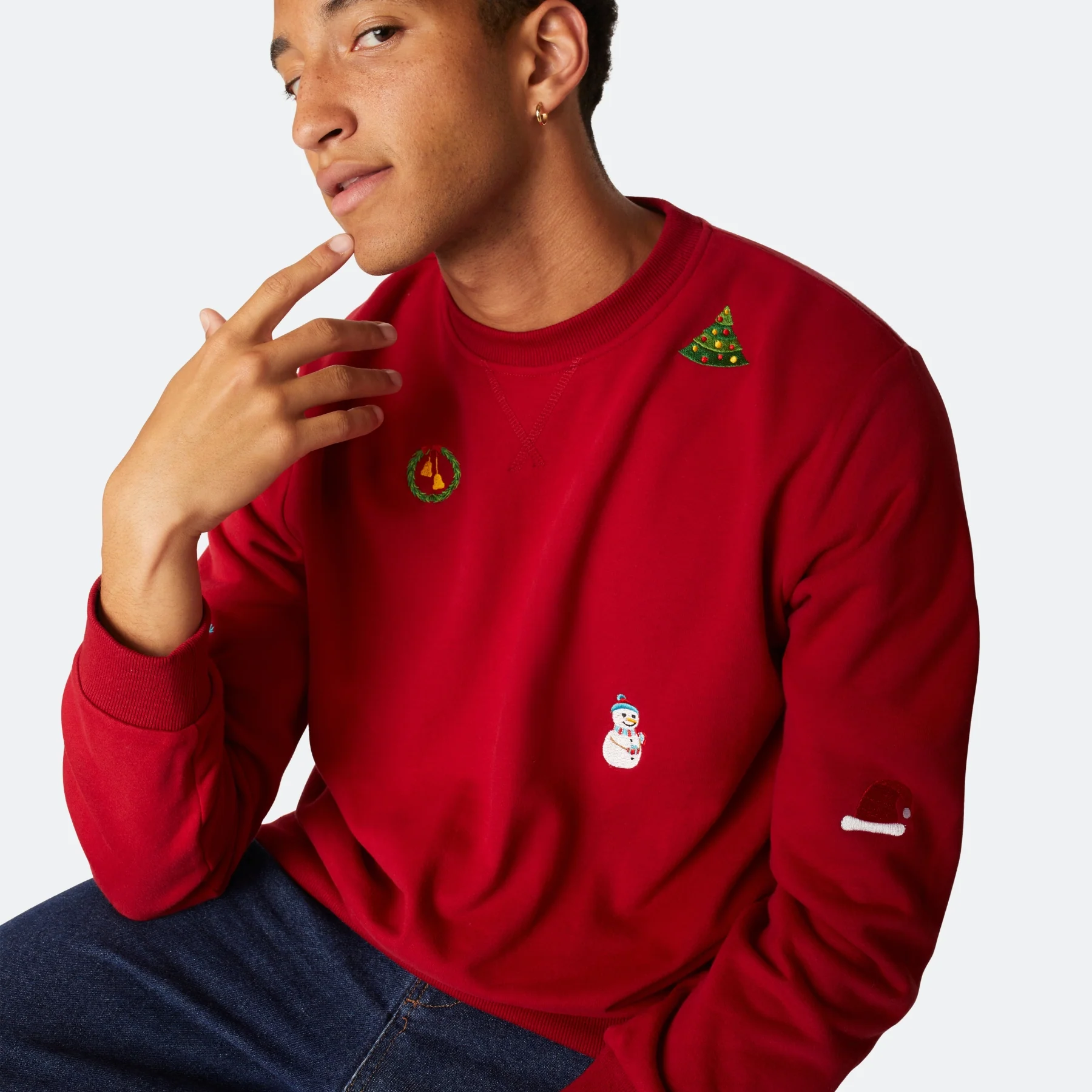 Rotes Weihnachts-Sweatshirt Herren - Image 3