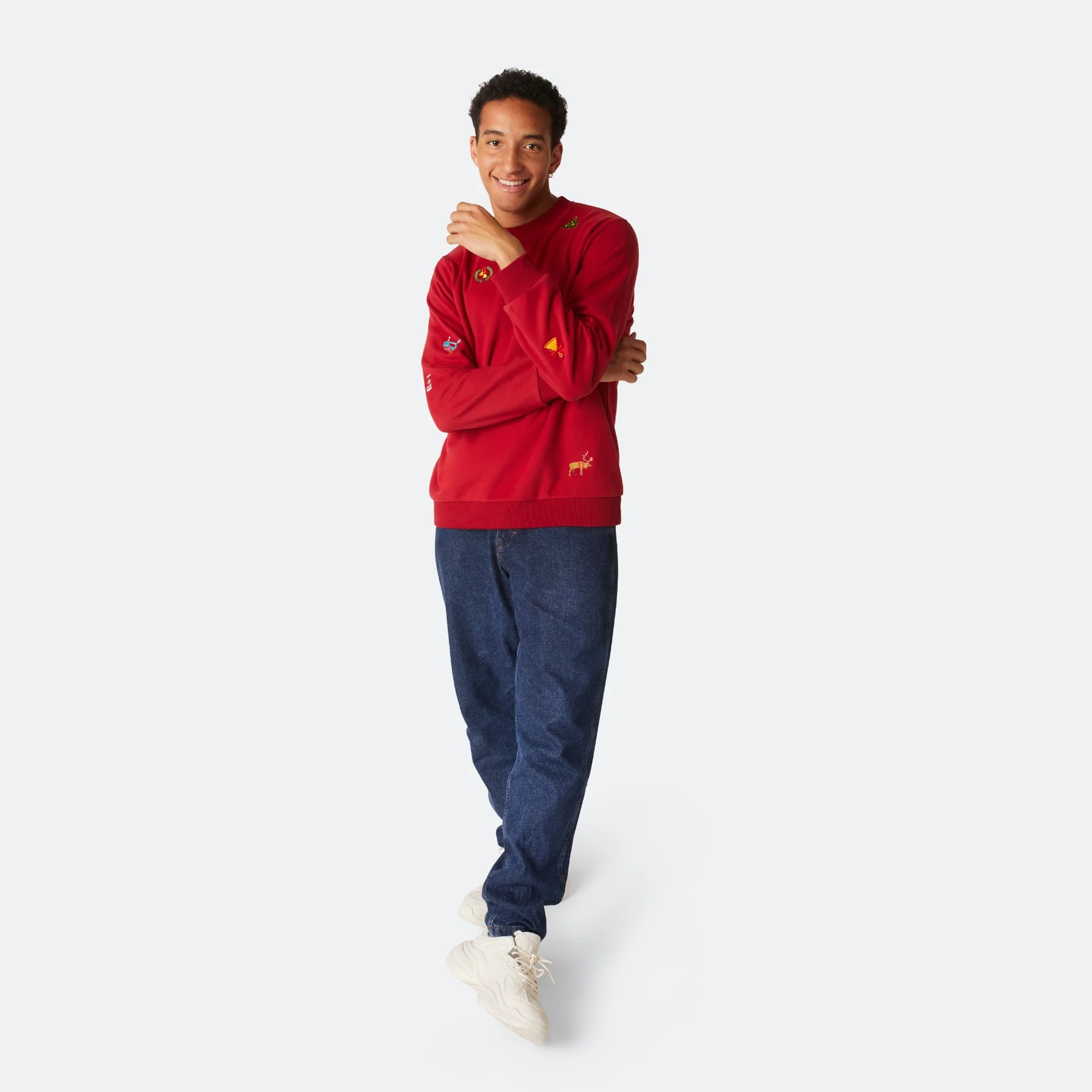 Rotes Weihnachts-Sweatshirt Herren - Image 4