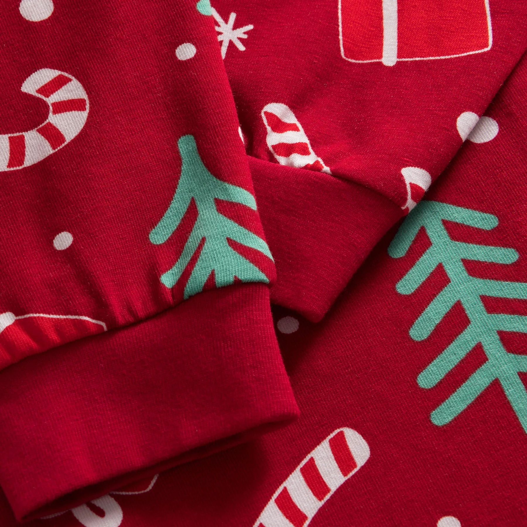 Rotes Weihnachtsmuster Overall Weihnachtspyjama Kinder - Image 3