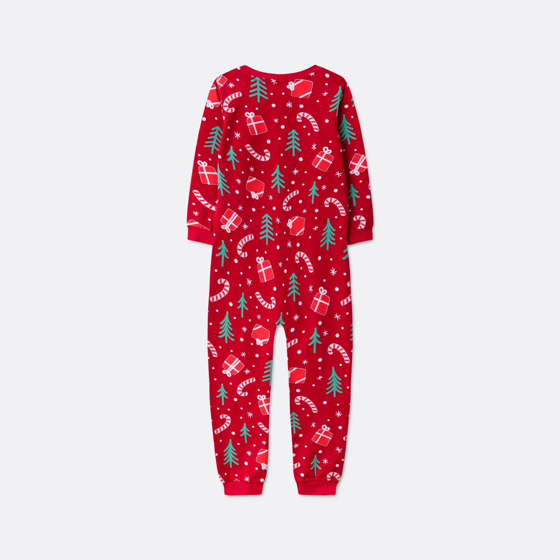 Rotes Weihnachtsmuster Overall Weihnachtspyjama Kinder - Image 6