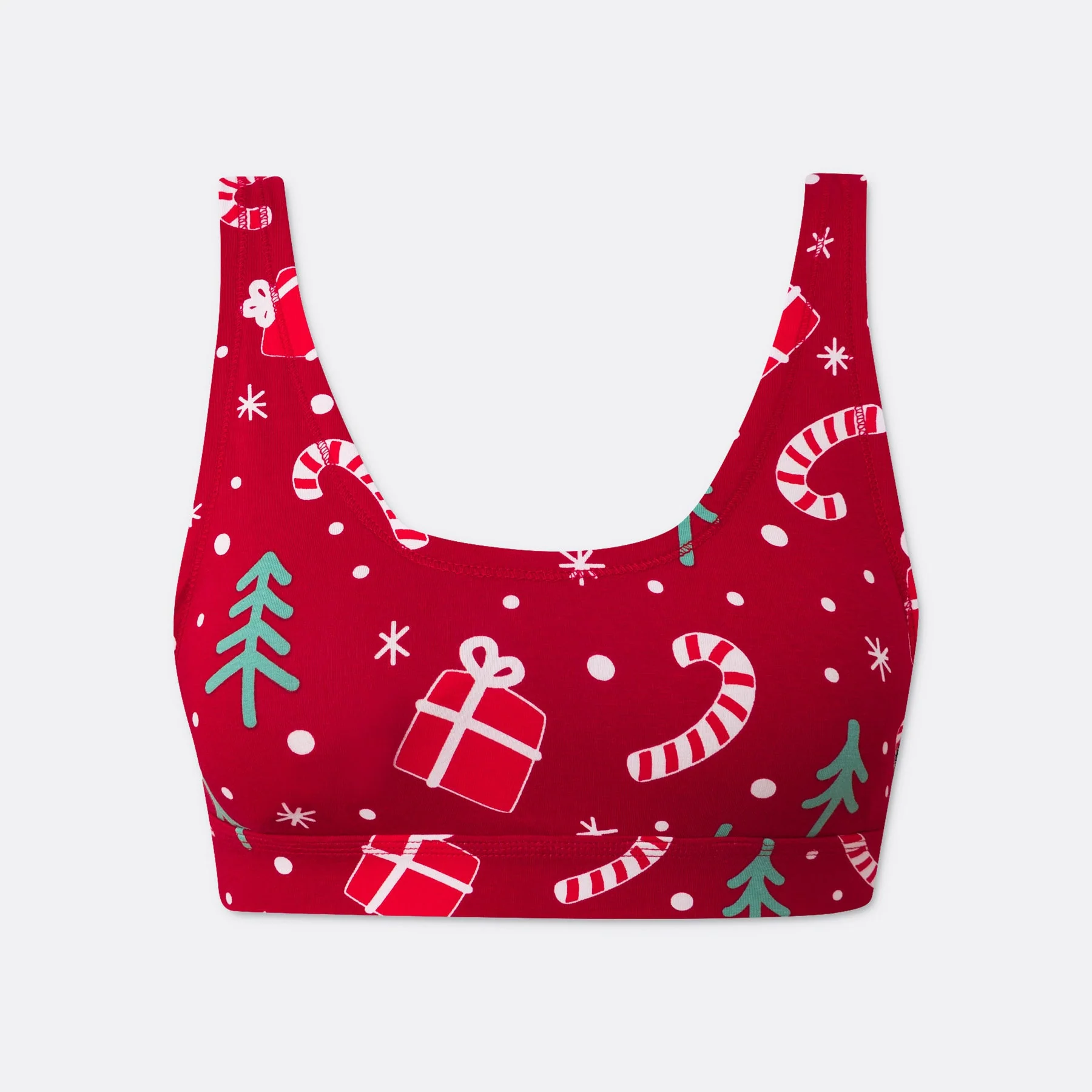 Rotes Weihnachtsmuster Sport-BH