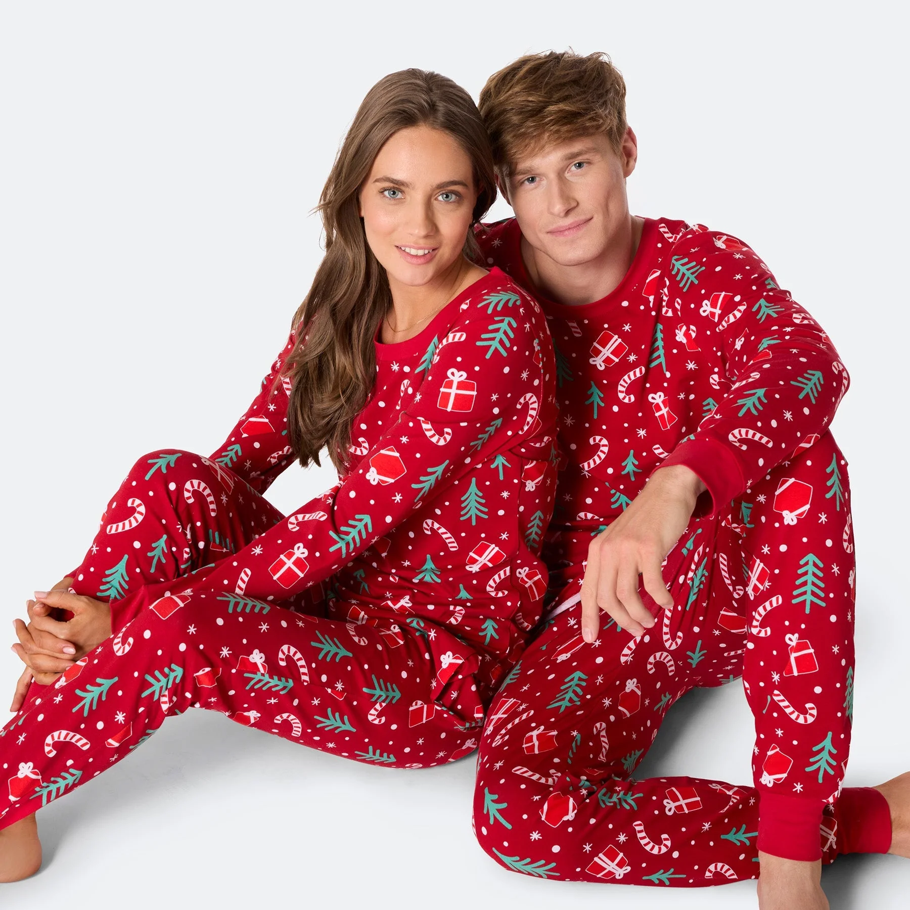 Rotes Weihnachtsmuster Weihnachtspyjama Familie - Image 9
