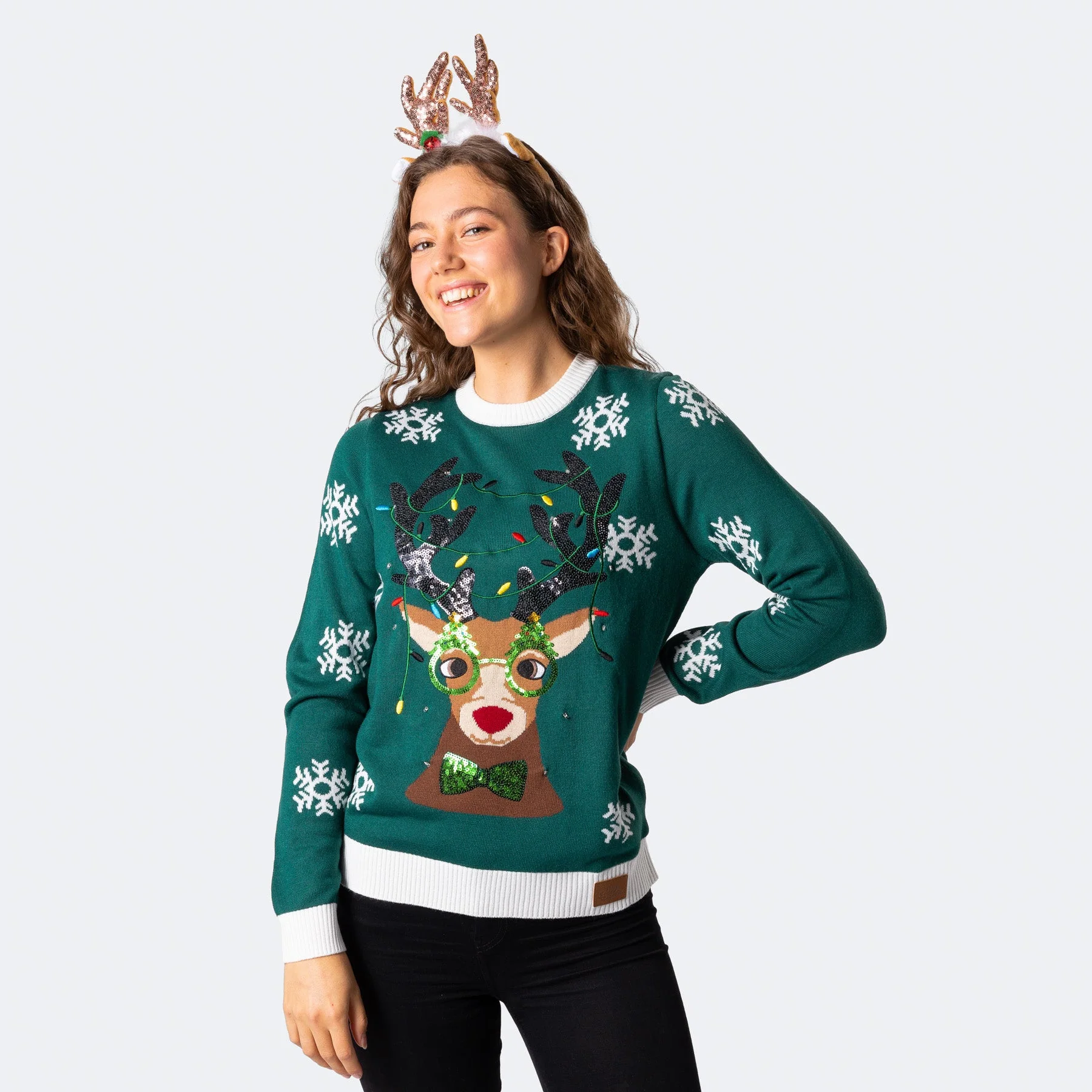 Rudolf Weihnachtspullover Damen - Image 2