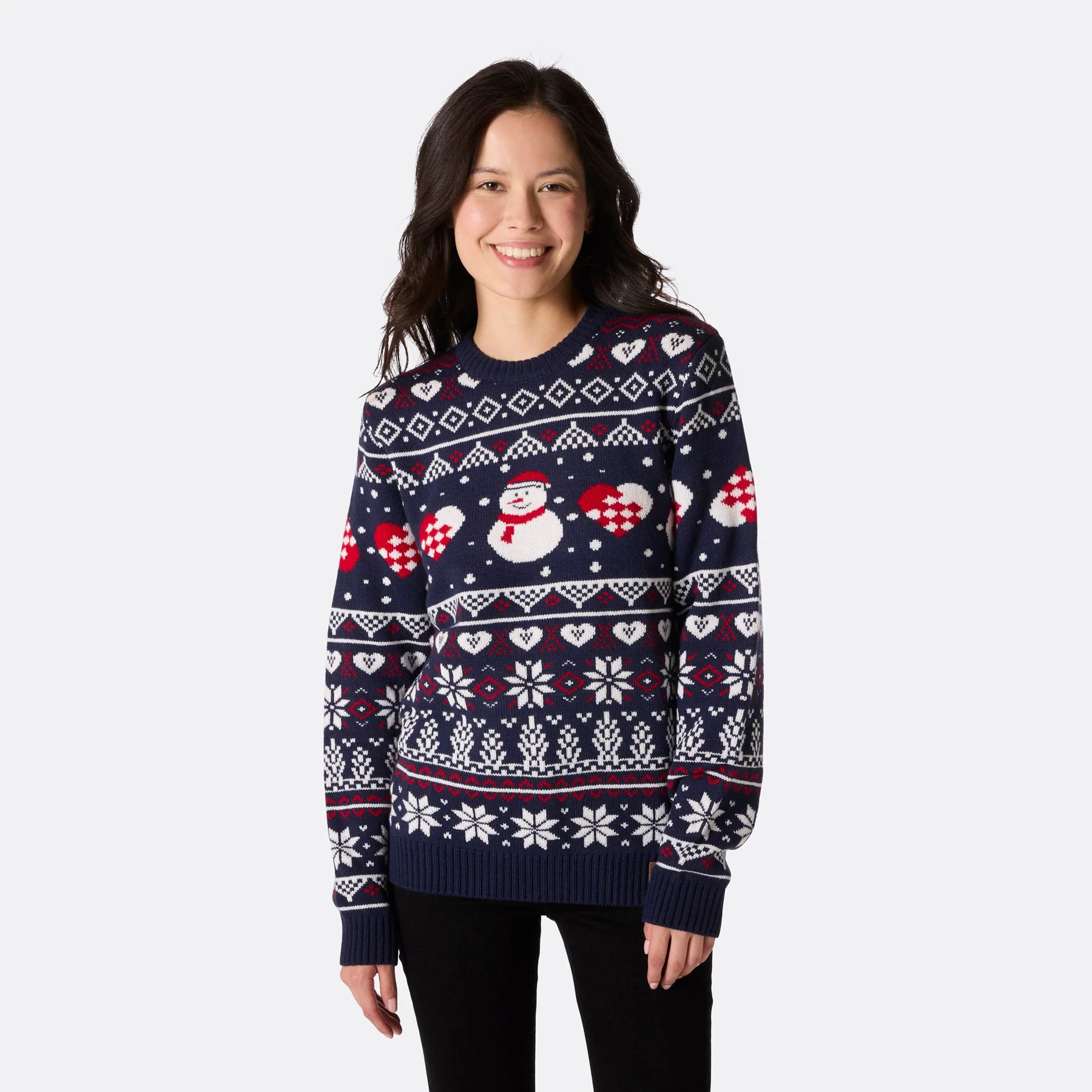 Schneemann Weihnachtspullover Damen - Image 3