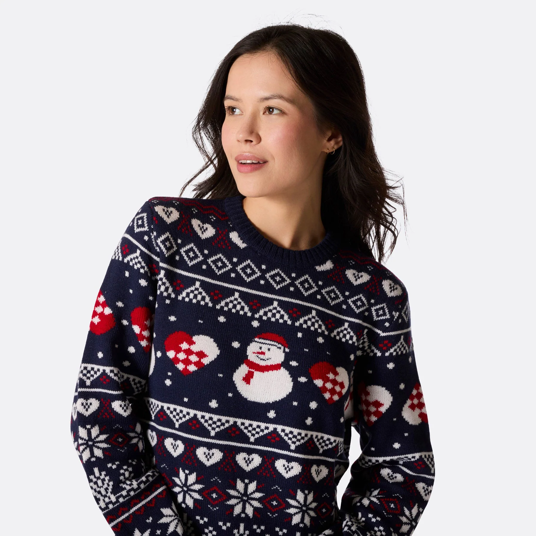 Schneemann Weihnachtspullover Damen - Image 4