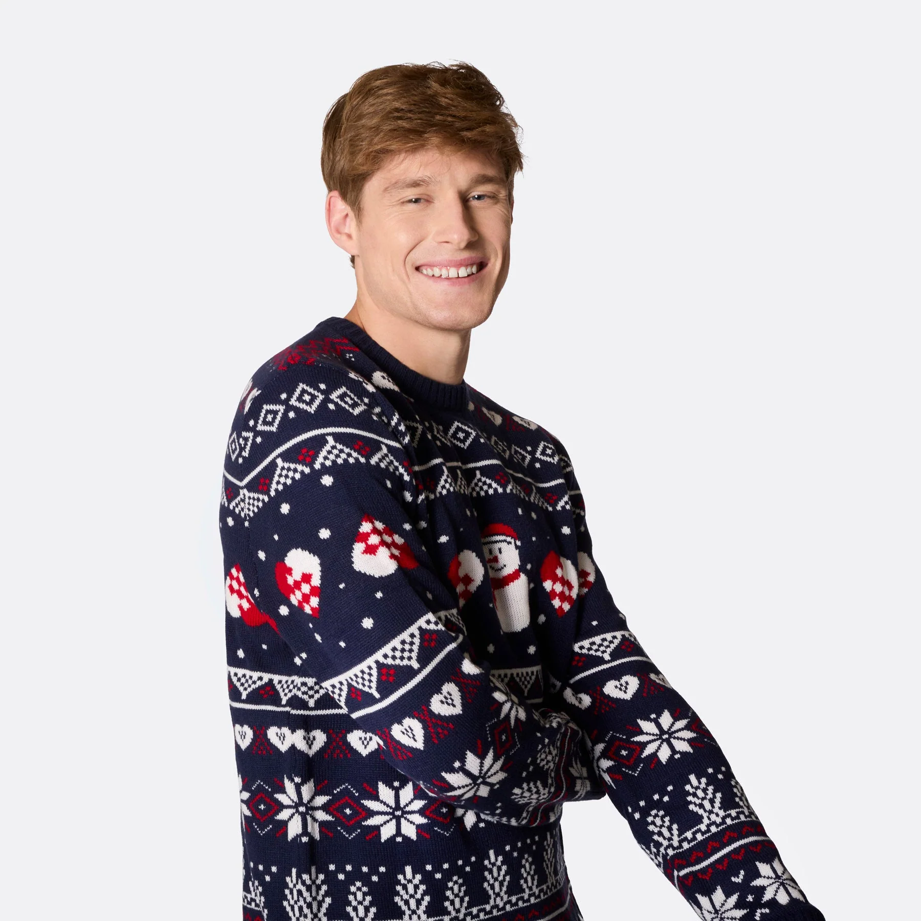 Schneemann Weihnachtspullover Herren - Image 4