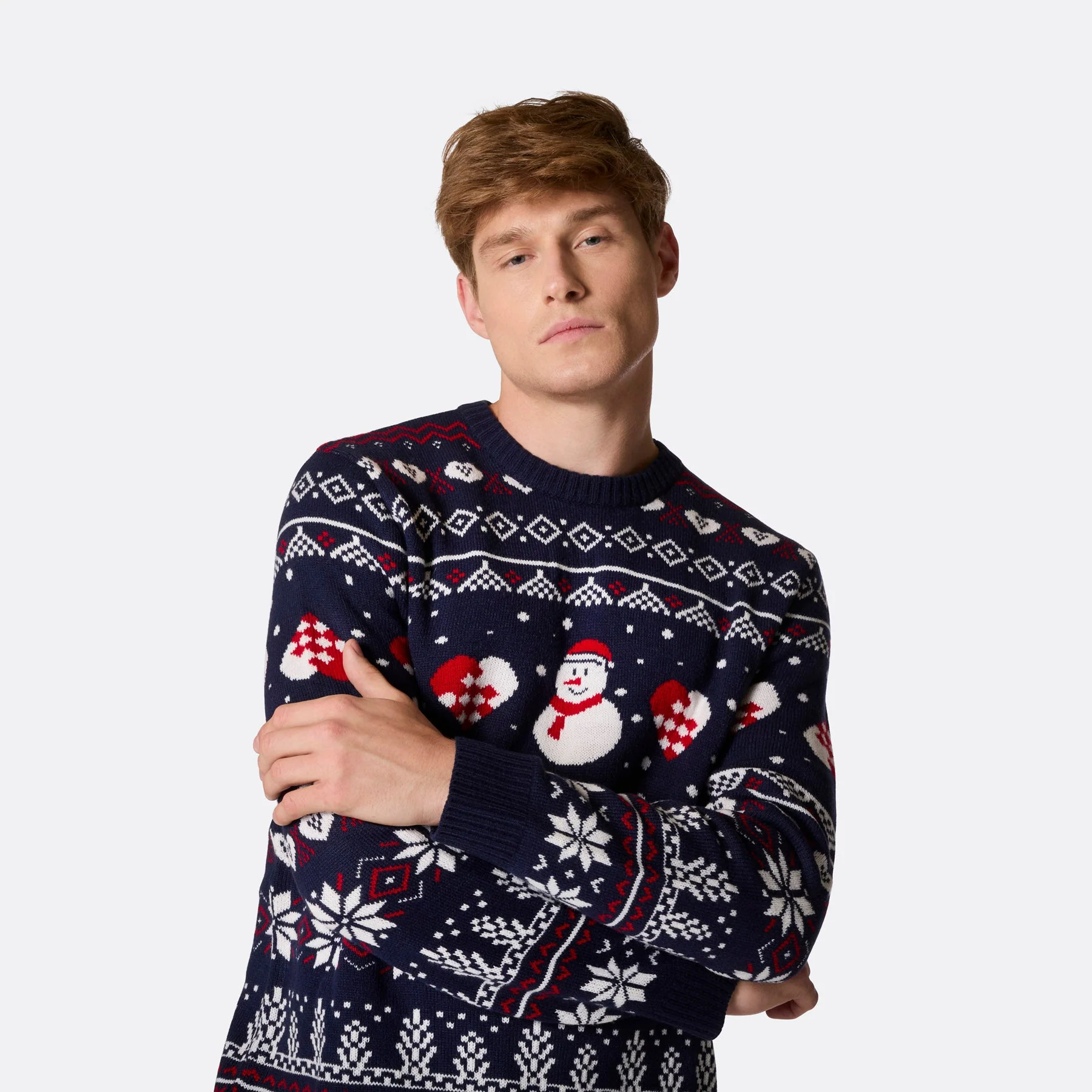 Schneemann Weihnachtspullover Herren - Image 5