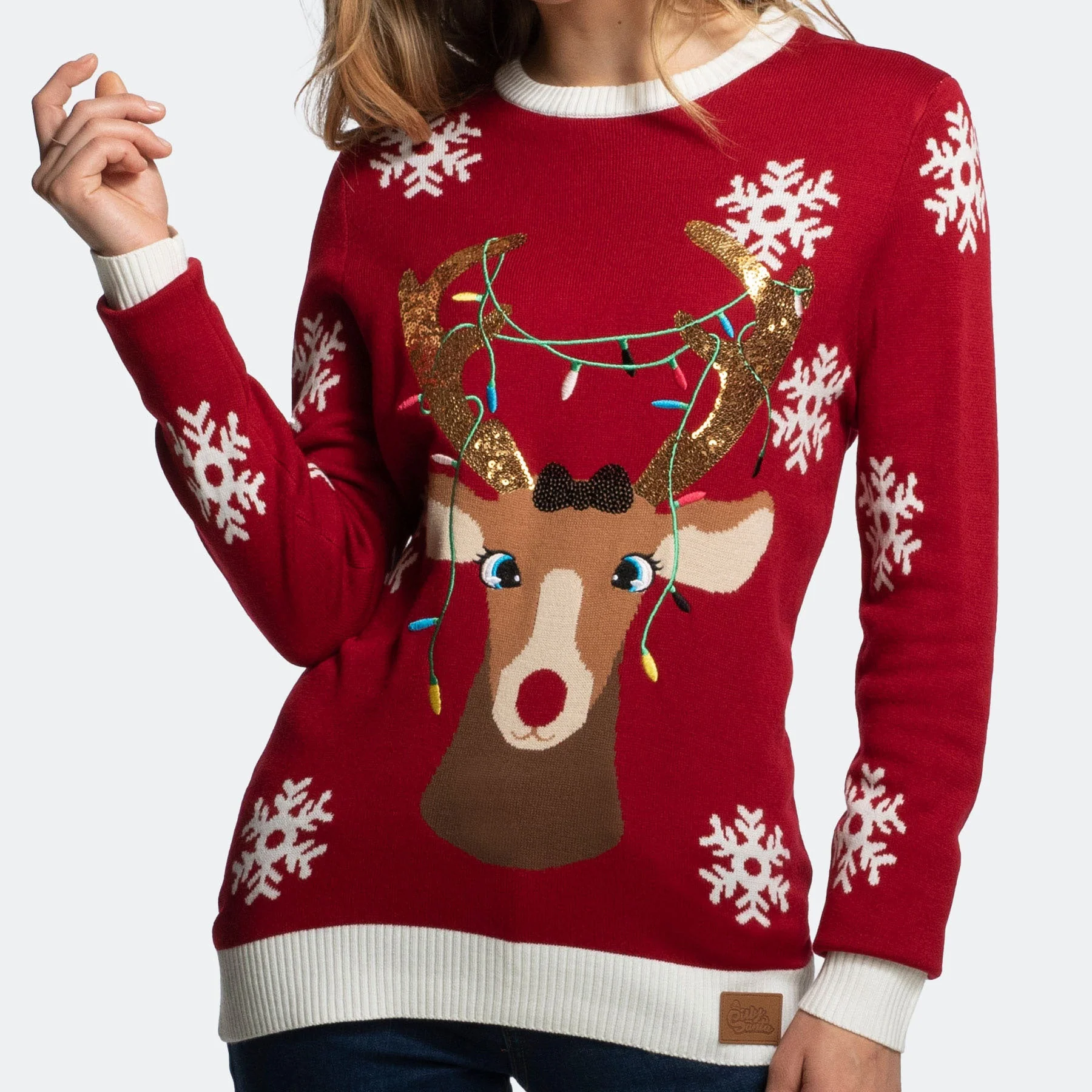 Süßer Rentier Weihnachtspullover Damen - Image 6