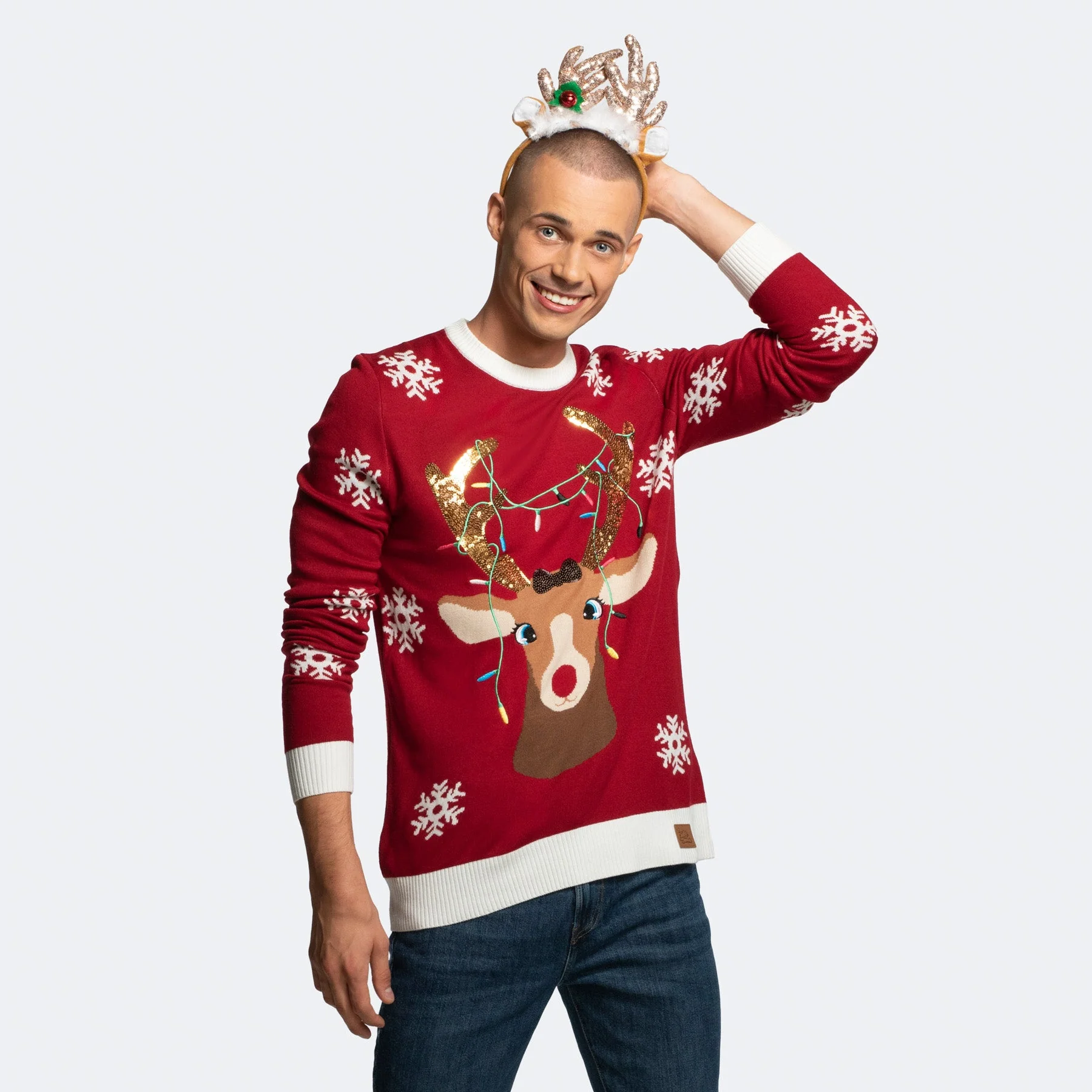 Süßer Rentier Weihnachtspullover Herren - Image 2