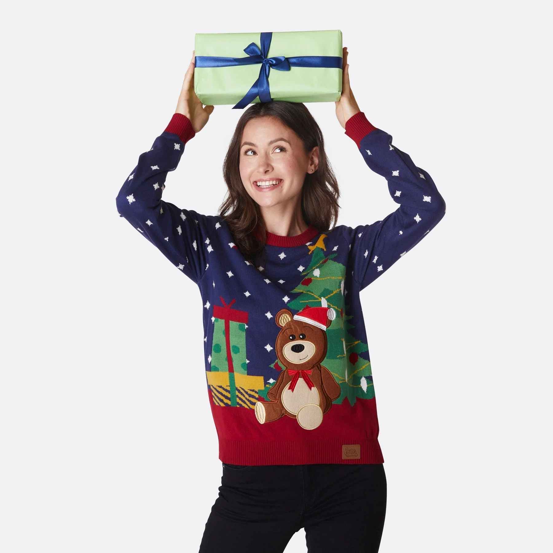 Teddybär Weihnachtspullover Damen - Image 2