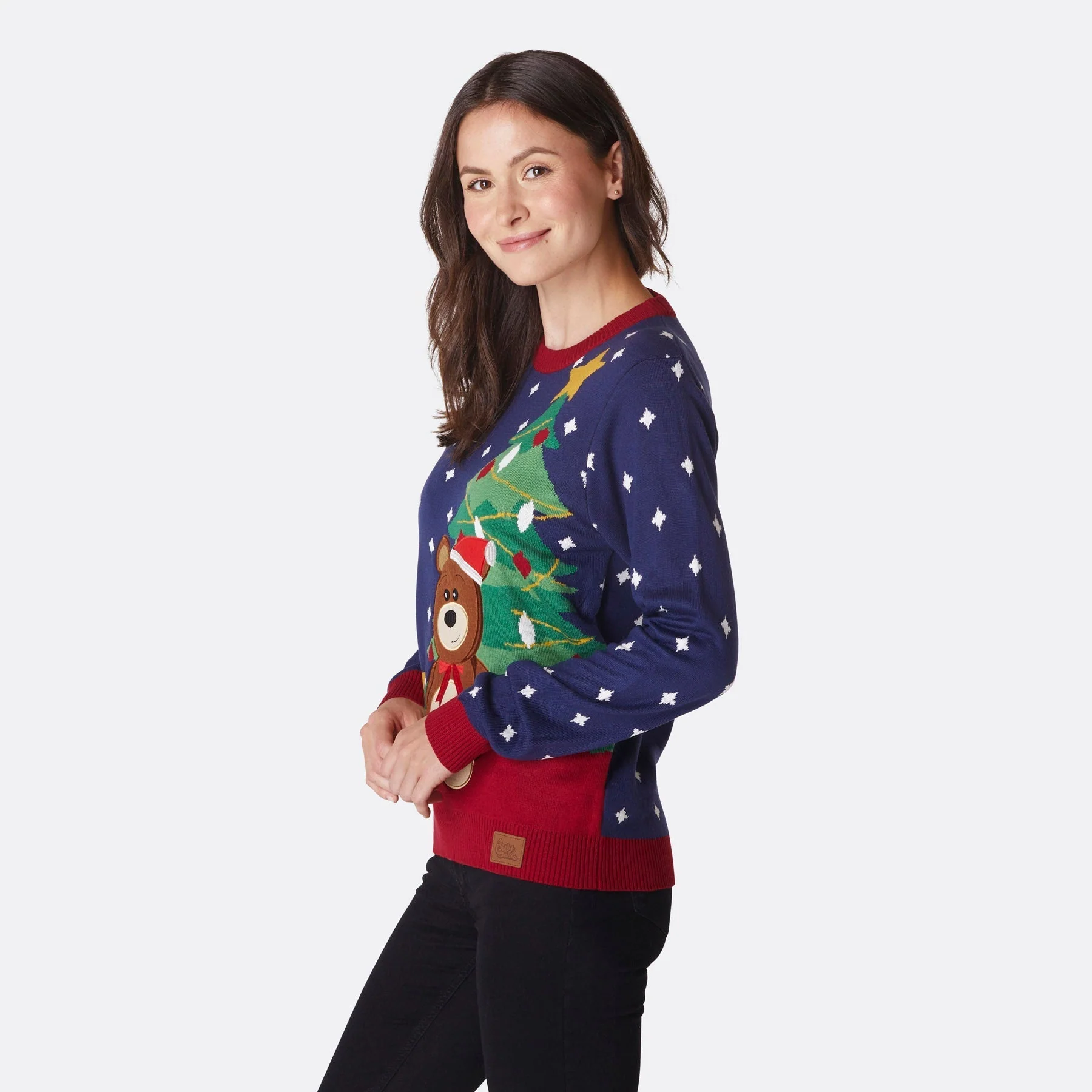 Teddybär Weihnachtspullover Damen - Image 3