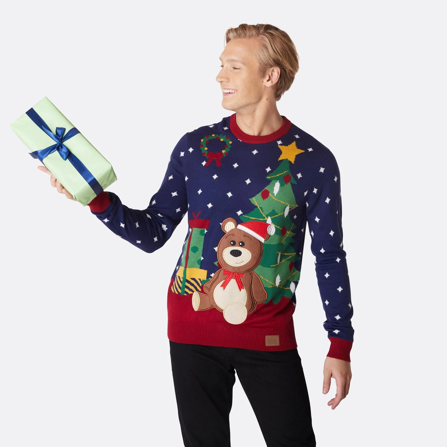 Teddybär Weihnachtspullover Herren - Image 2