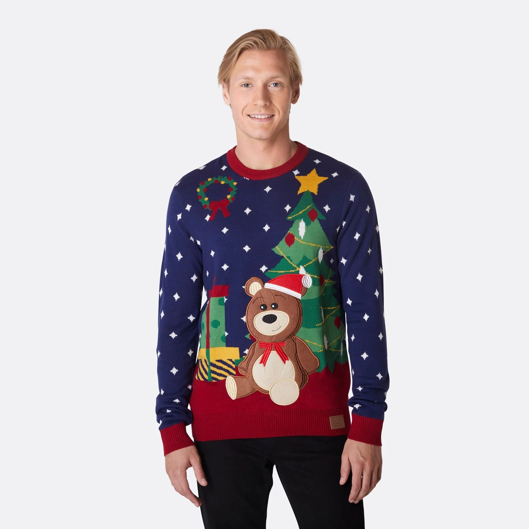 Teddybär Weihnachtspullover Herren - Image 3